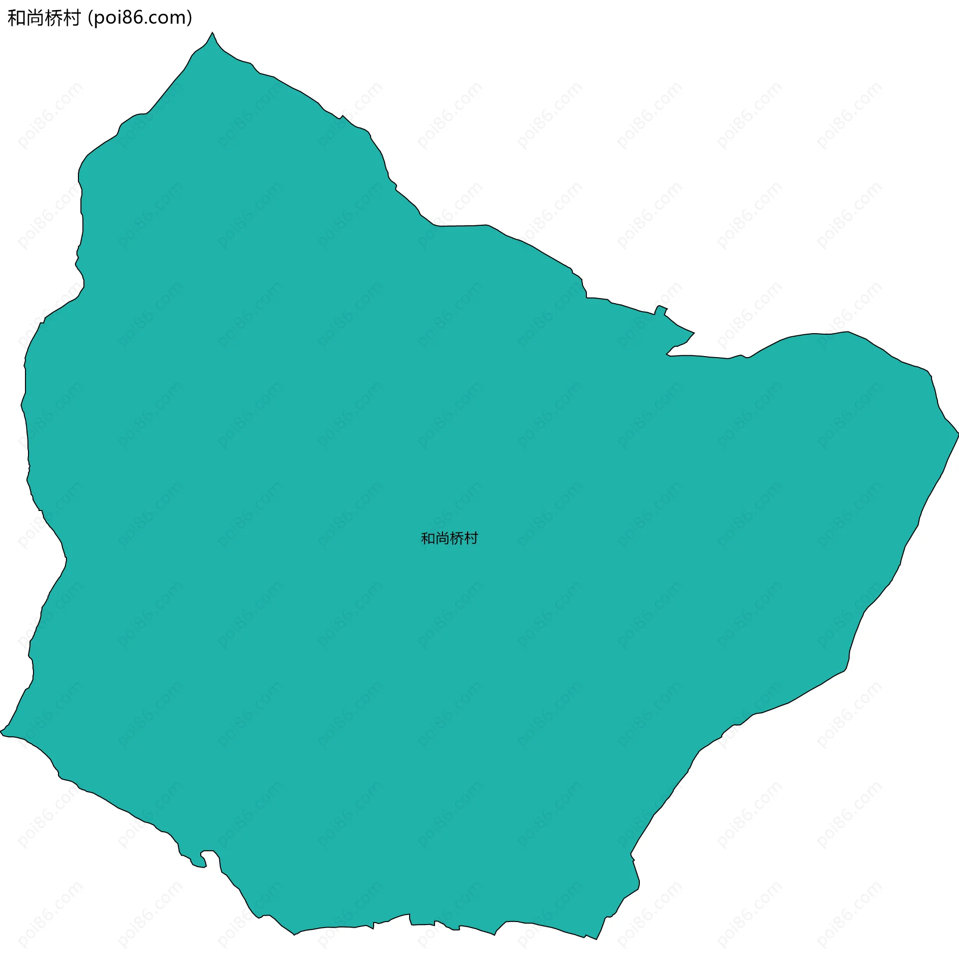 和尚桥村边界地图