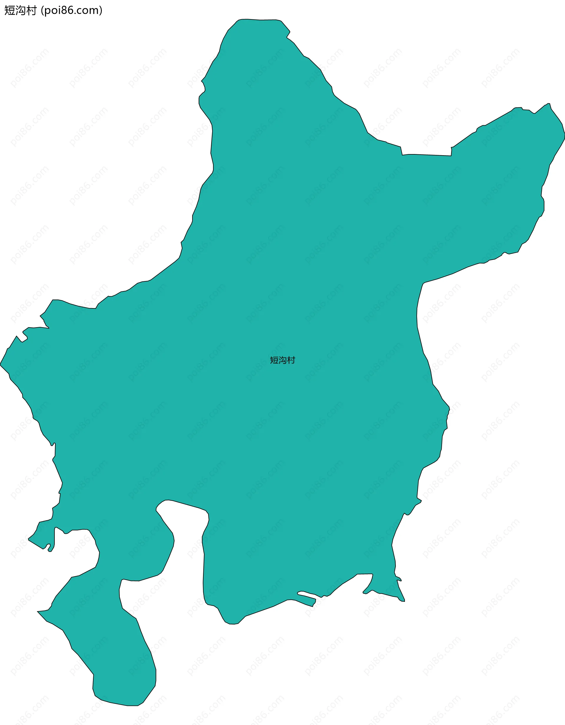 短沟村边界地图