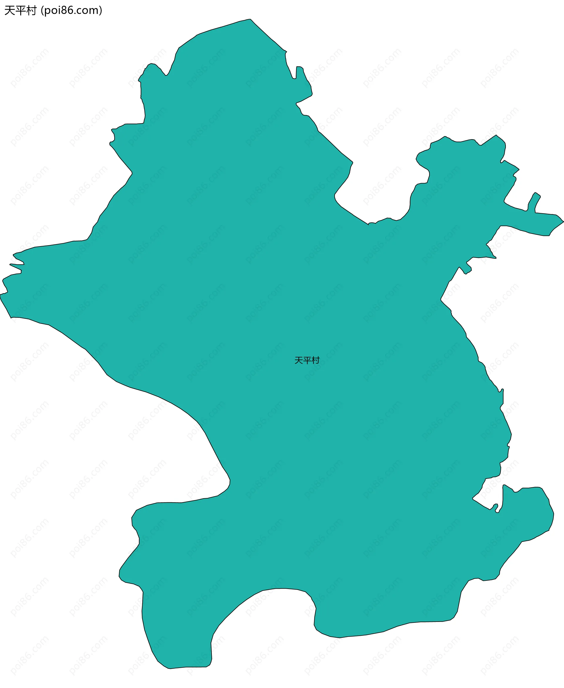 天平村边界地图