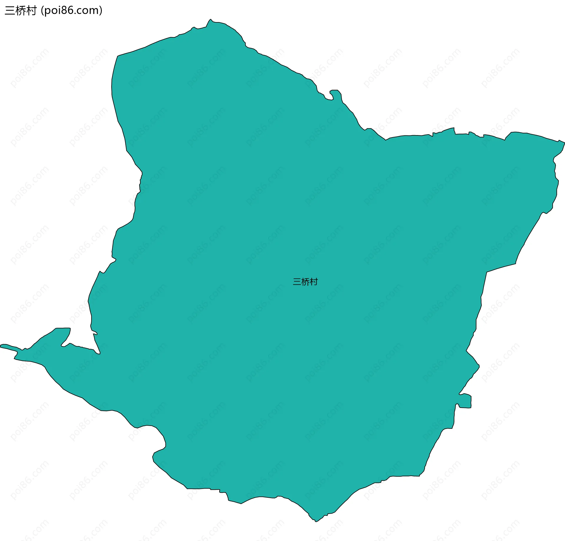 三桥村边界地图