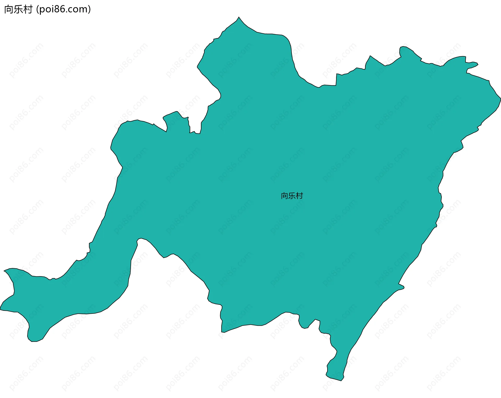 向乐村边界地图