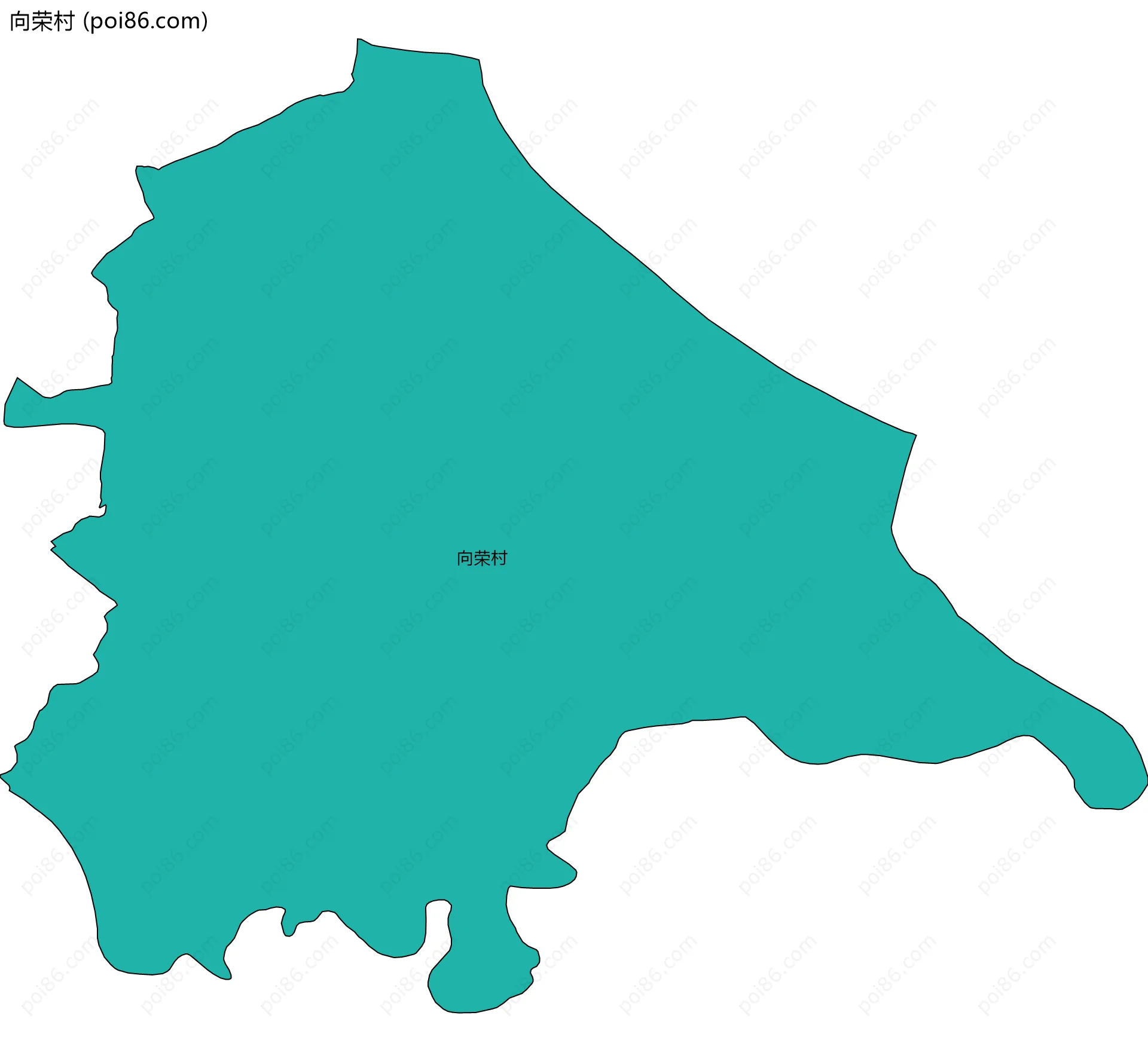 向荣村边界地图