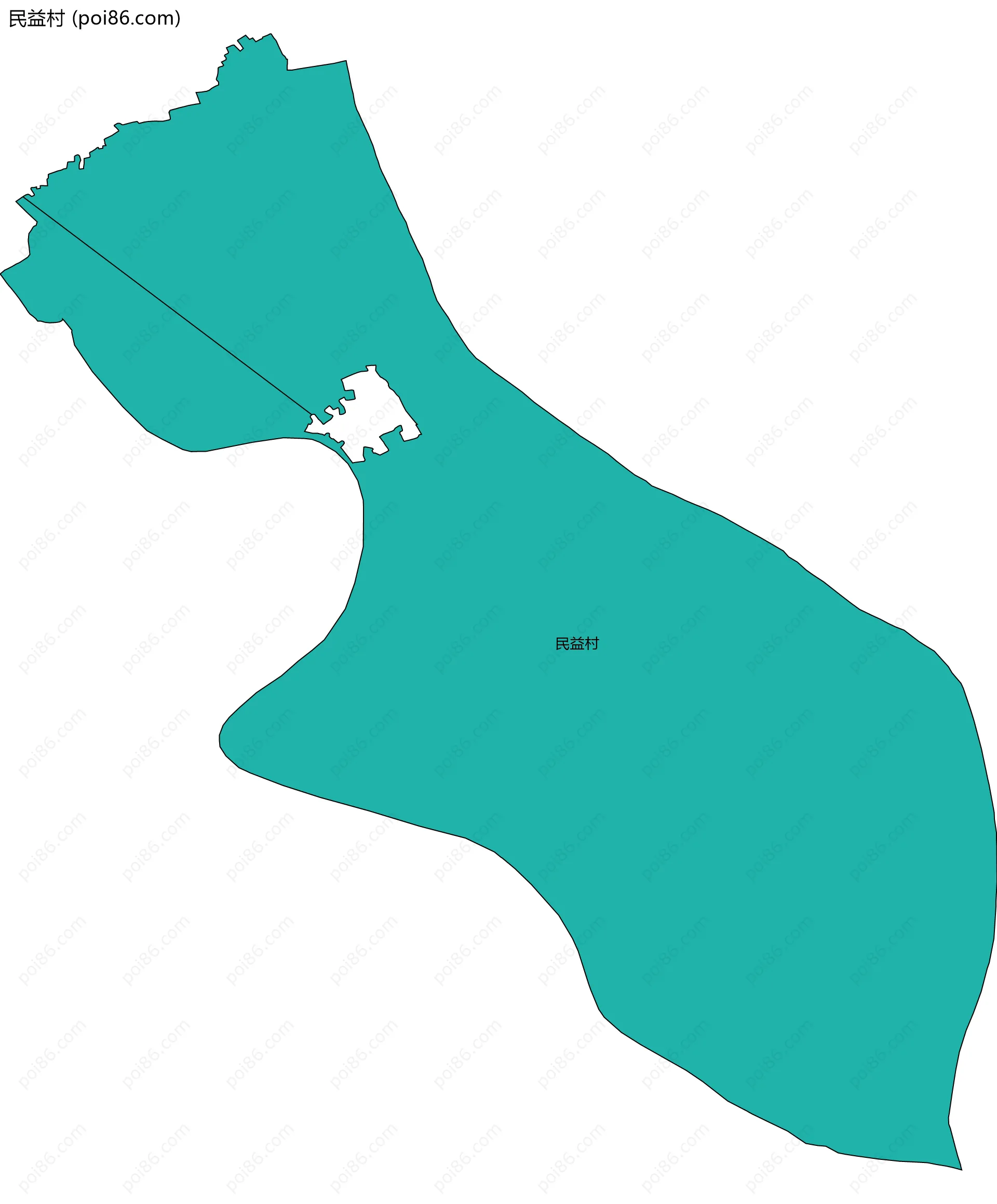 民益村边界地图