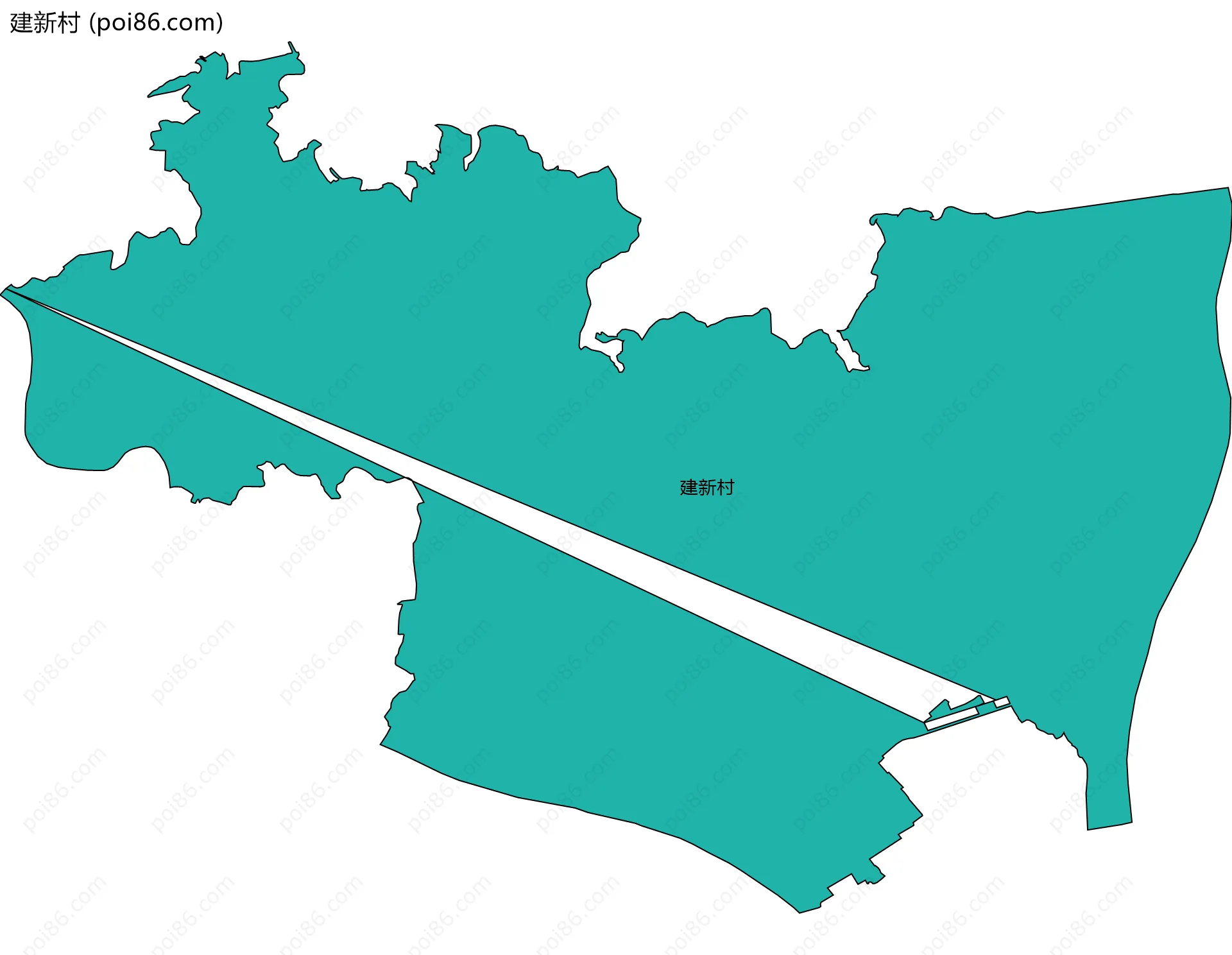 建新村边界地图