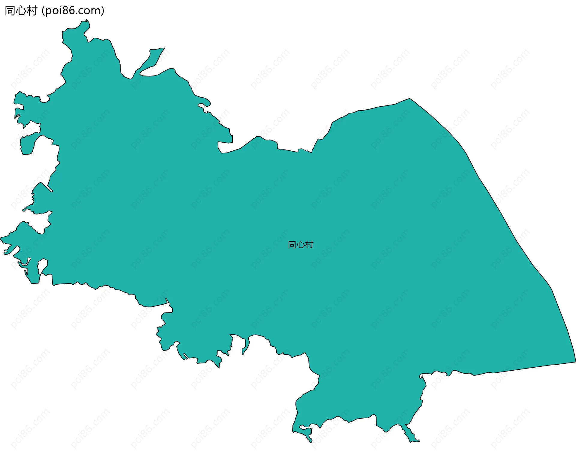 同心村边界地图