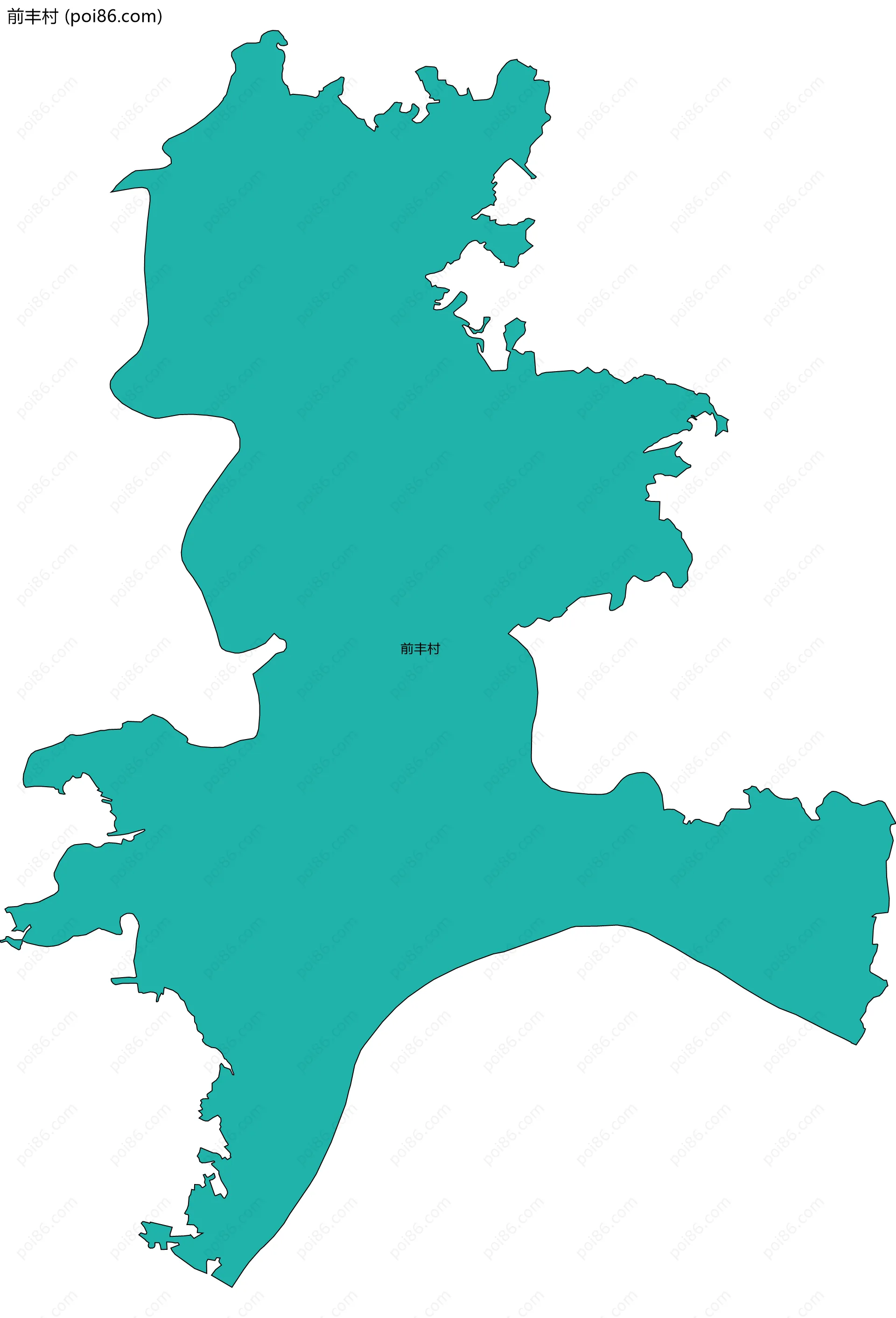 前丰村边界地图