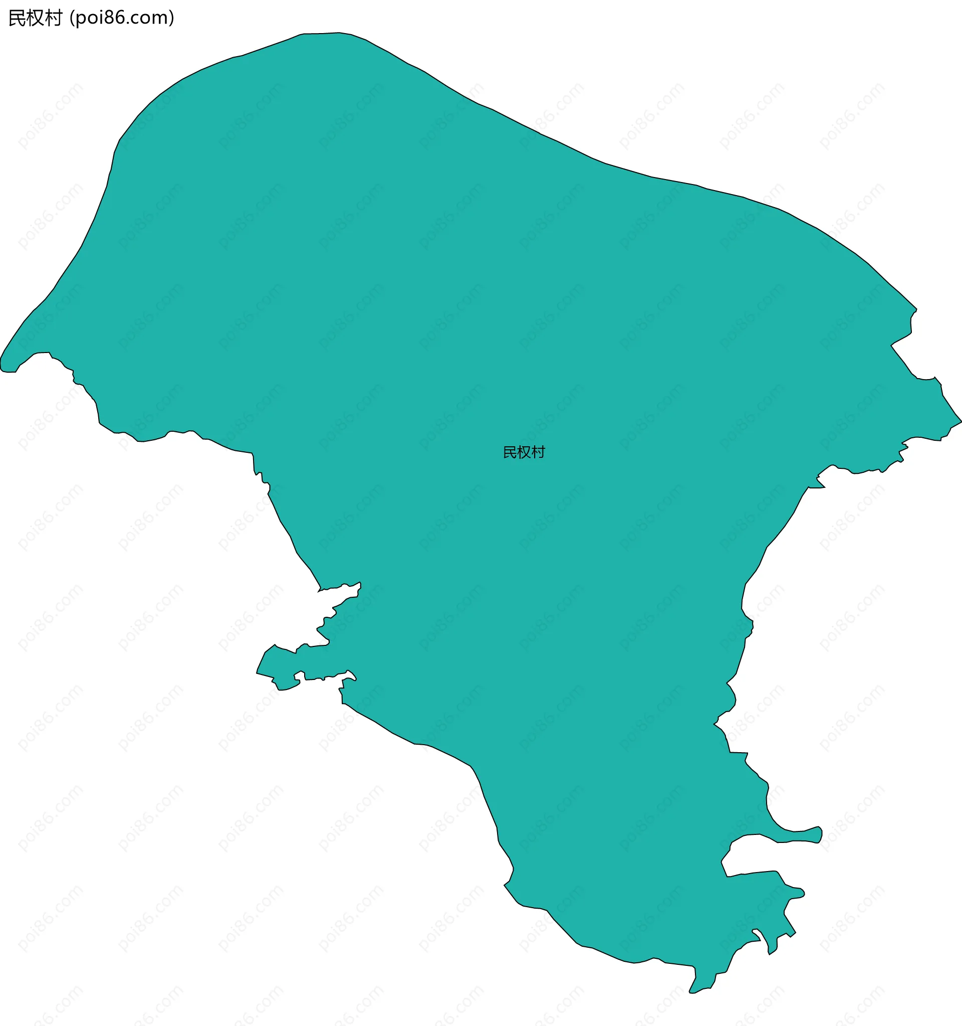 民权村边界地图