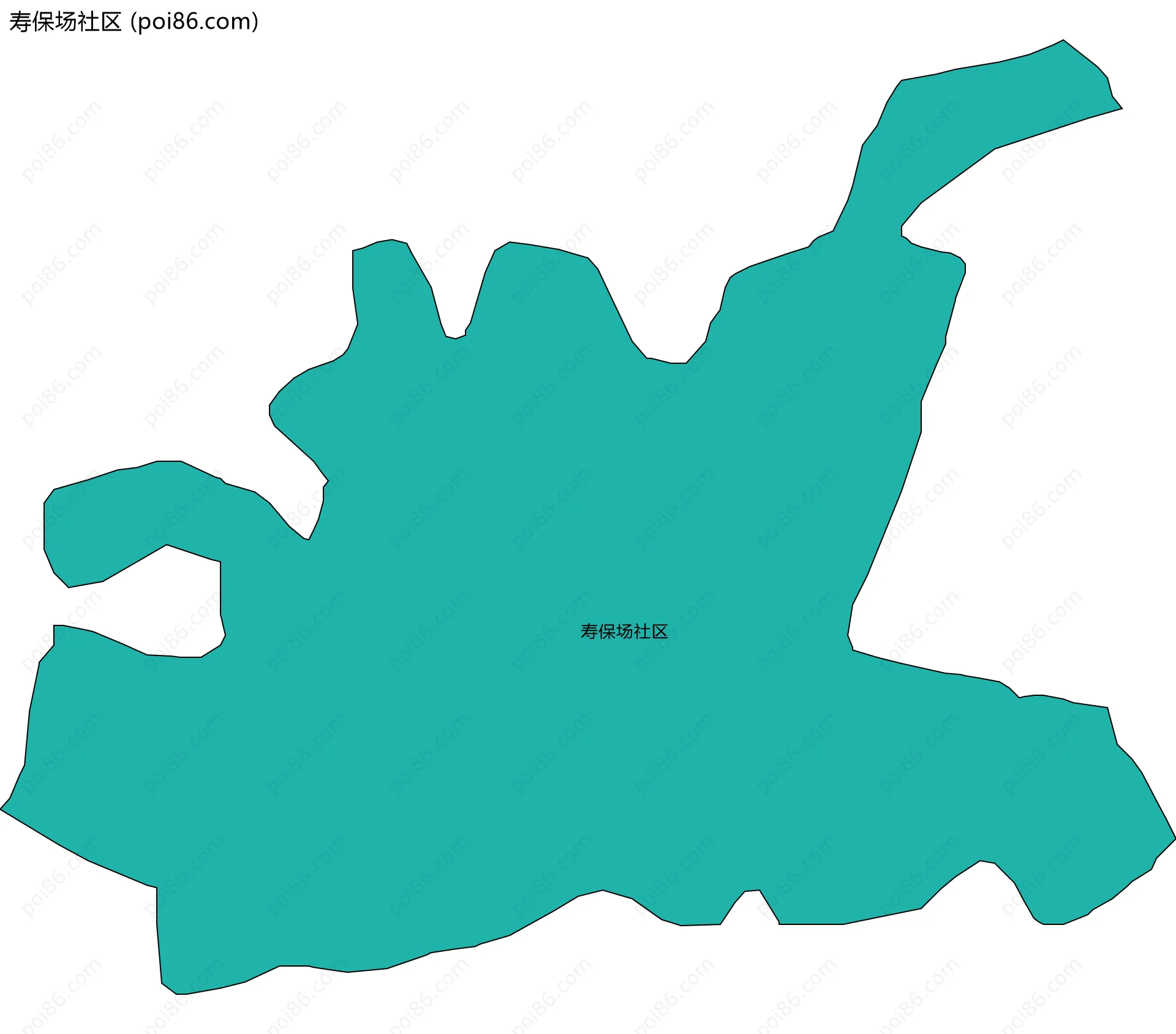 寿保场社区边界地图