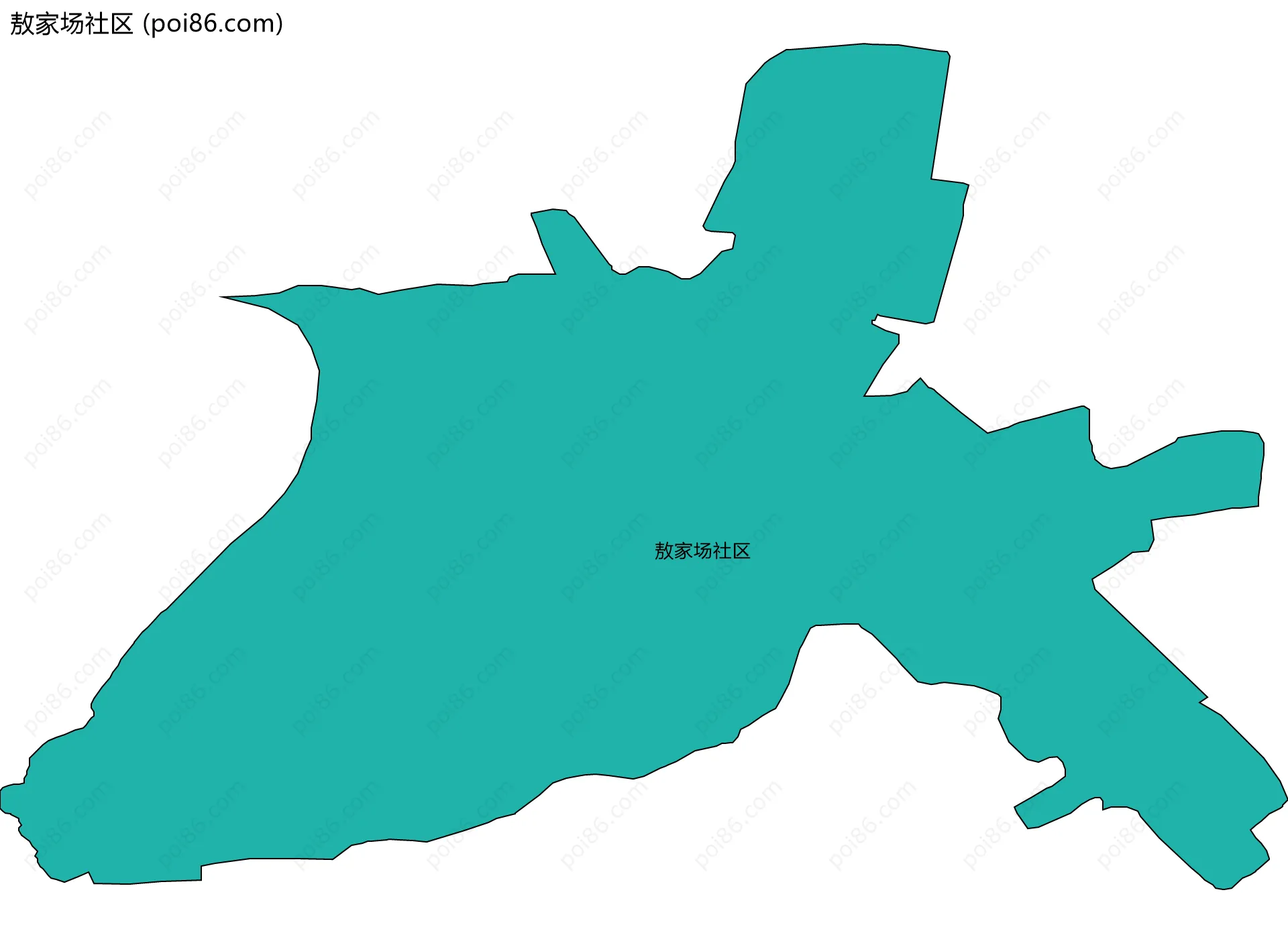 敖家场社区边界地图