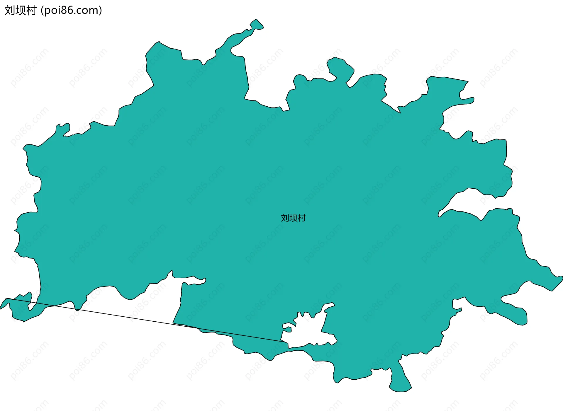 刘坝村边界地图