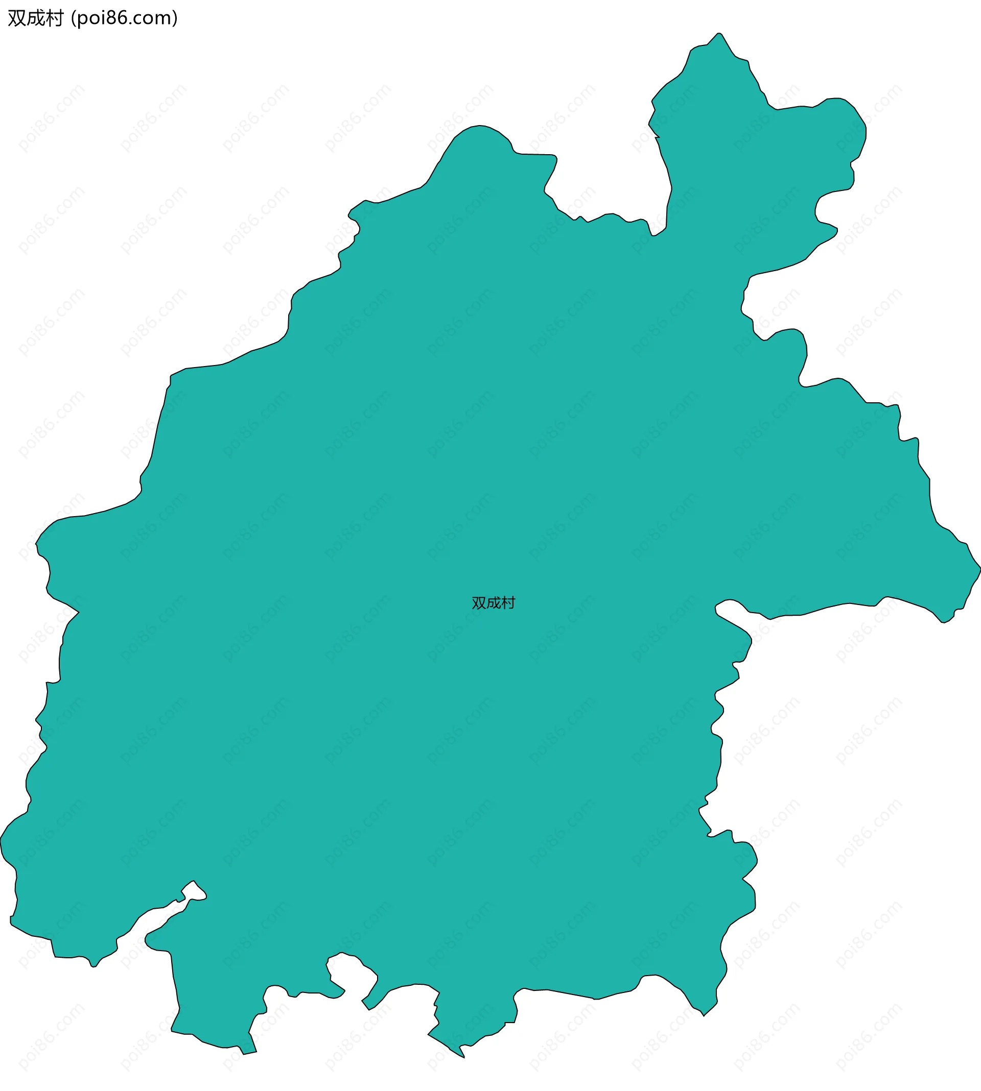 双成村边界地图