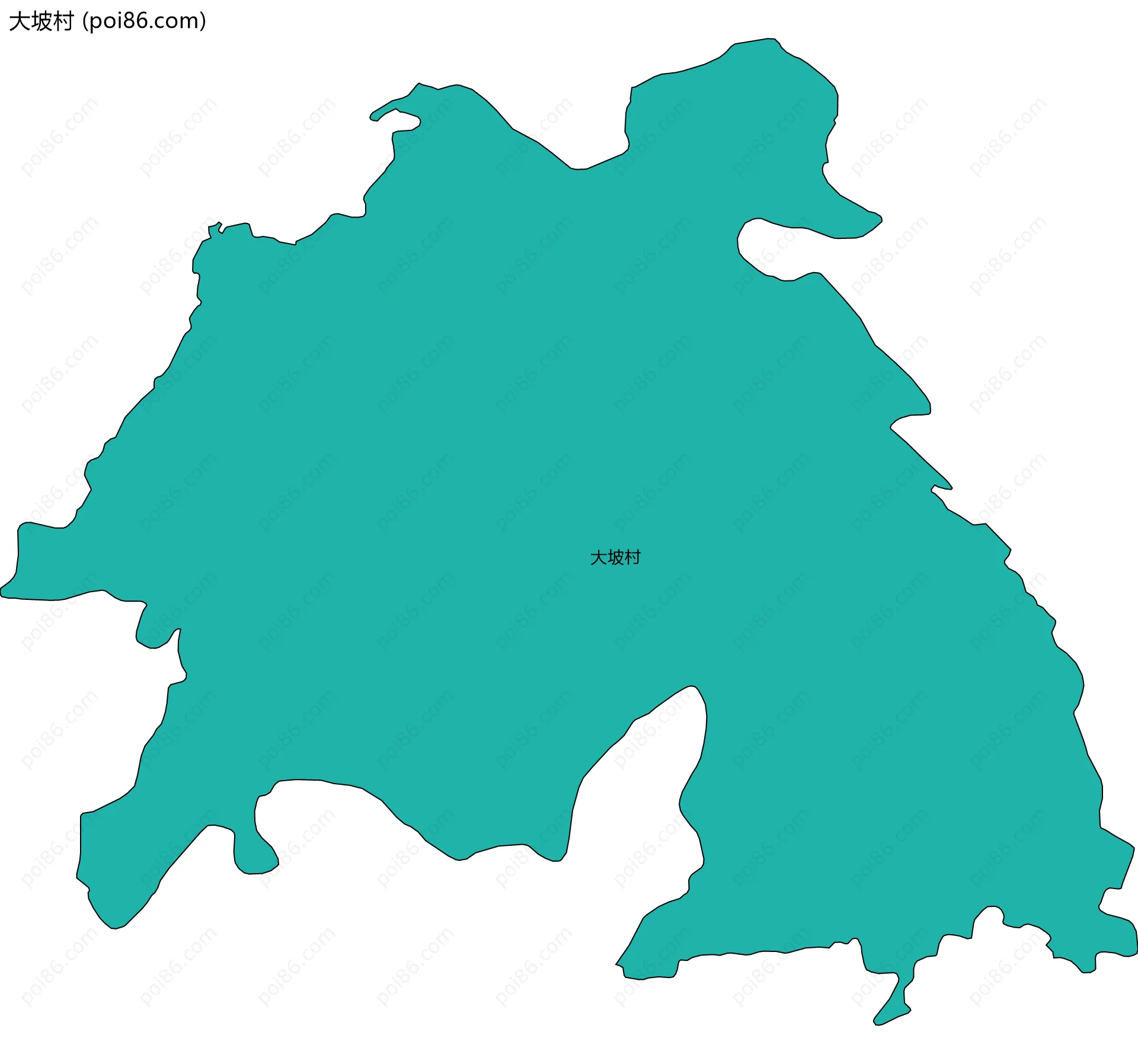 大坡村边界地图