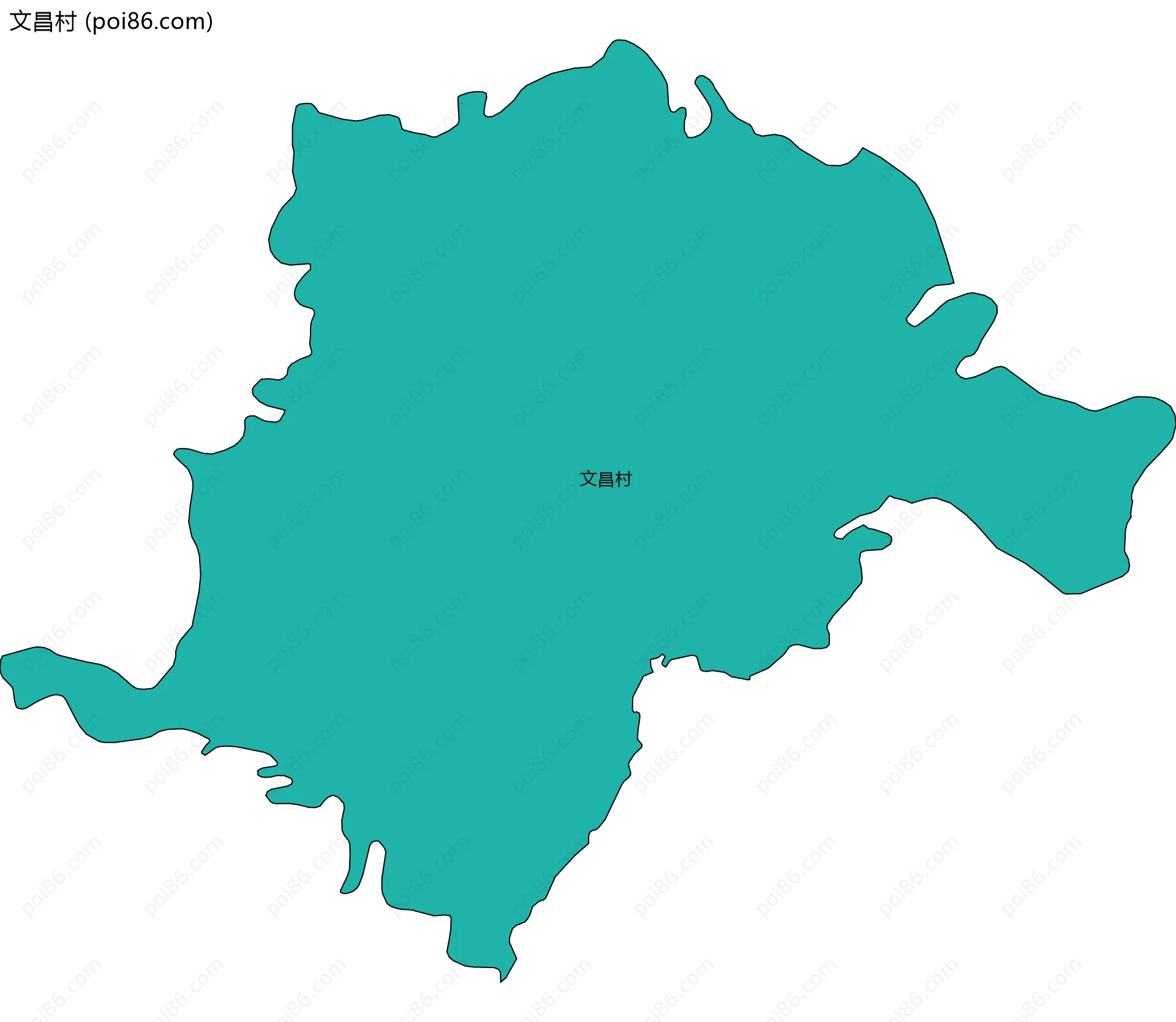 文昌村边界地图