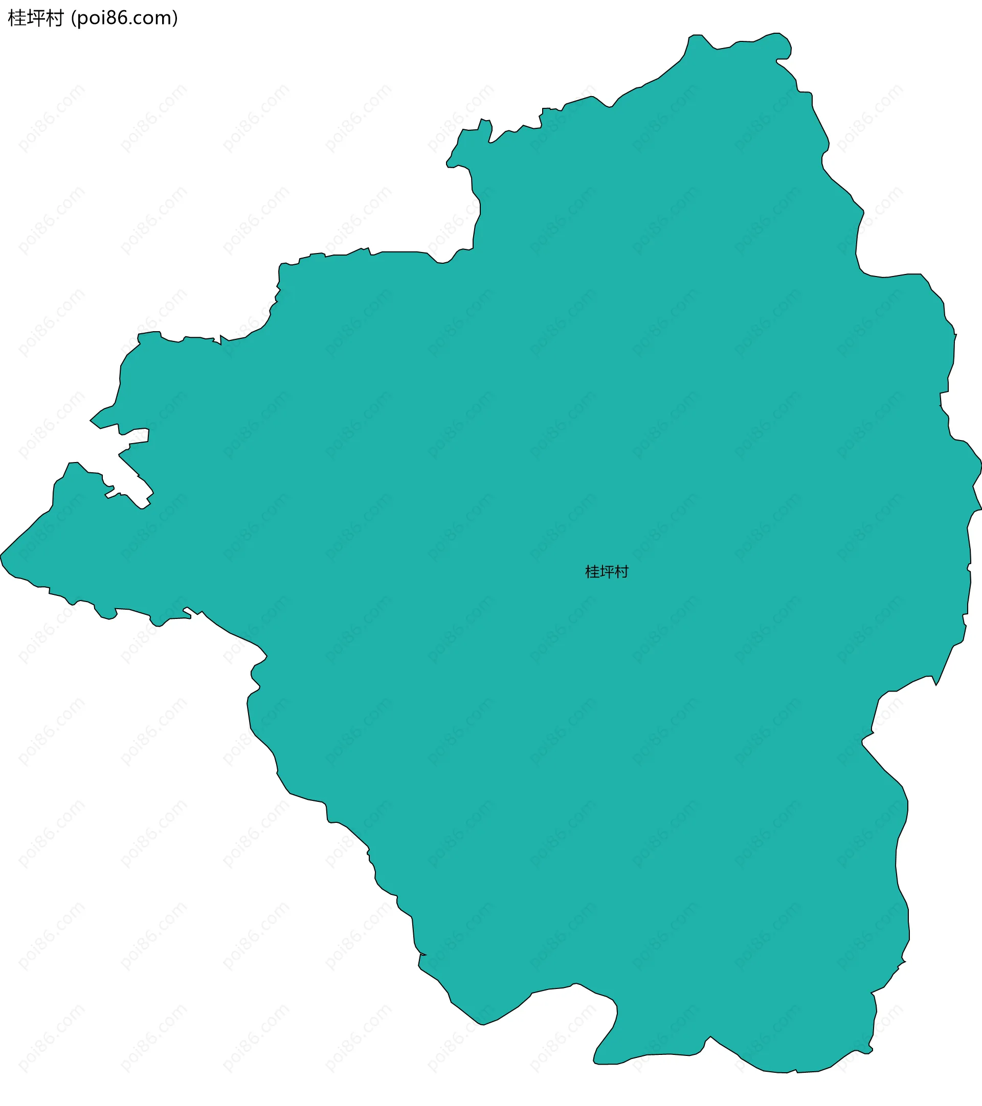 桂坪村边界地图