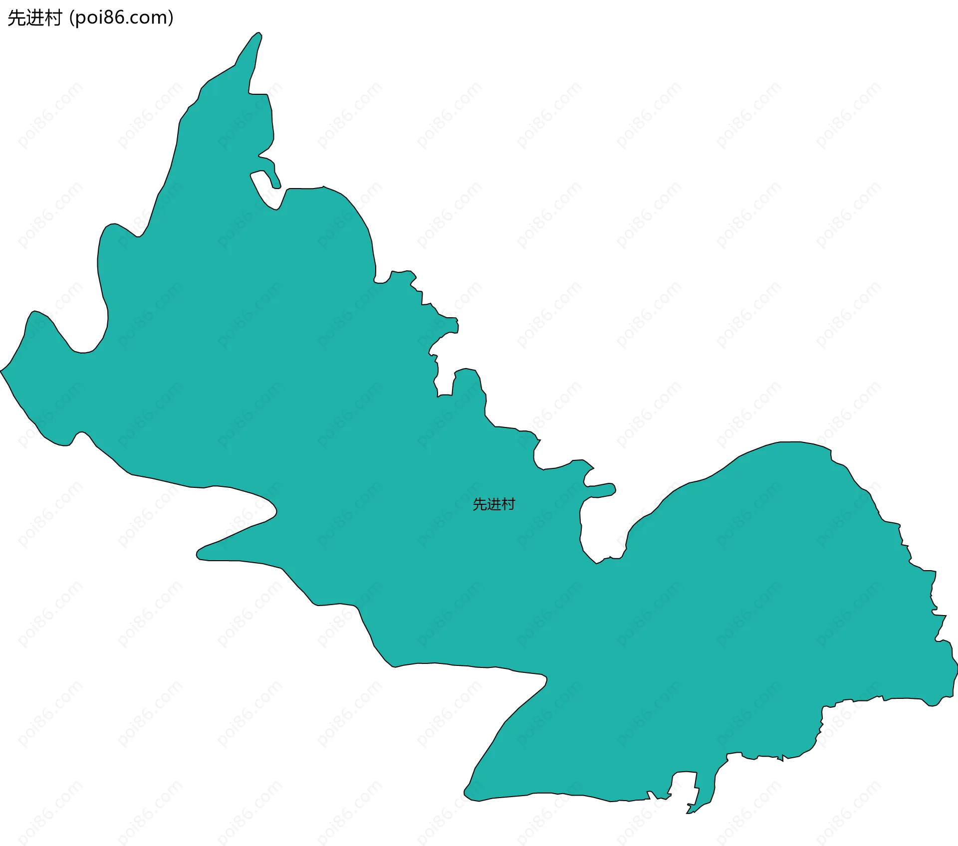 先进村边界地图