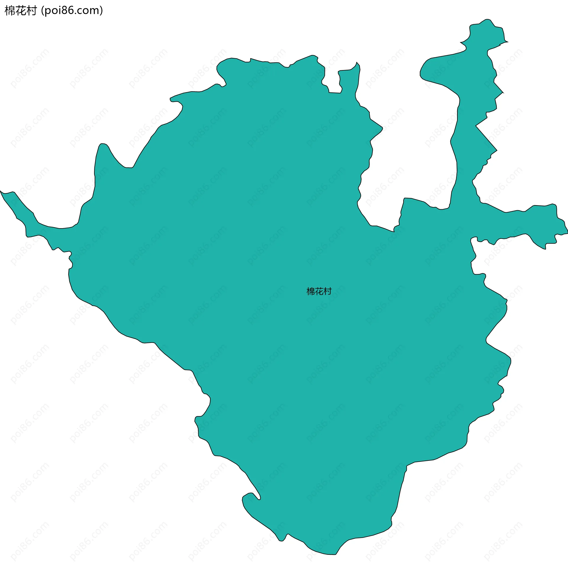 棉花村边界地图