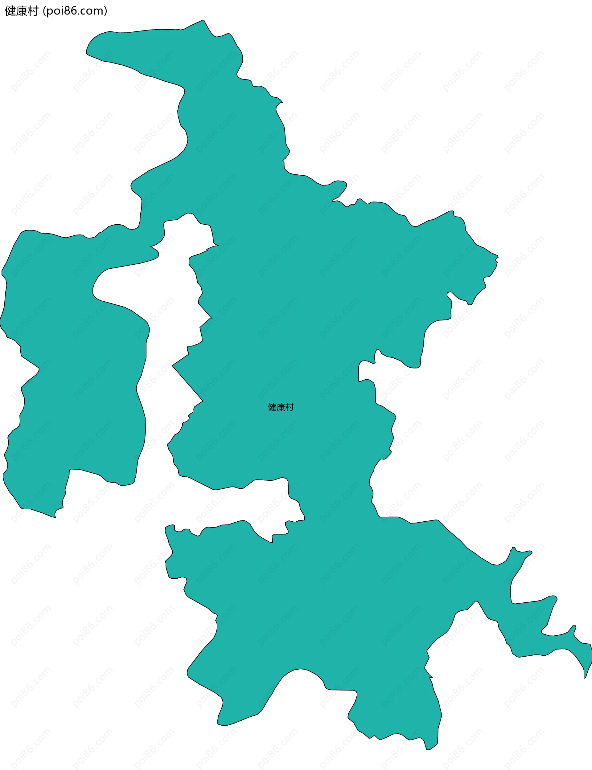 健康村边界地图