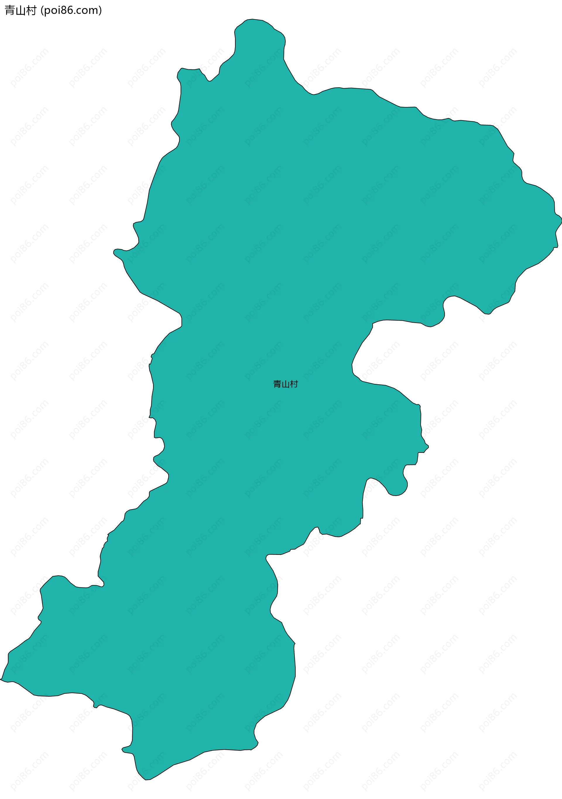 青山村边界地图