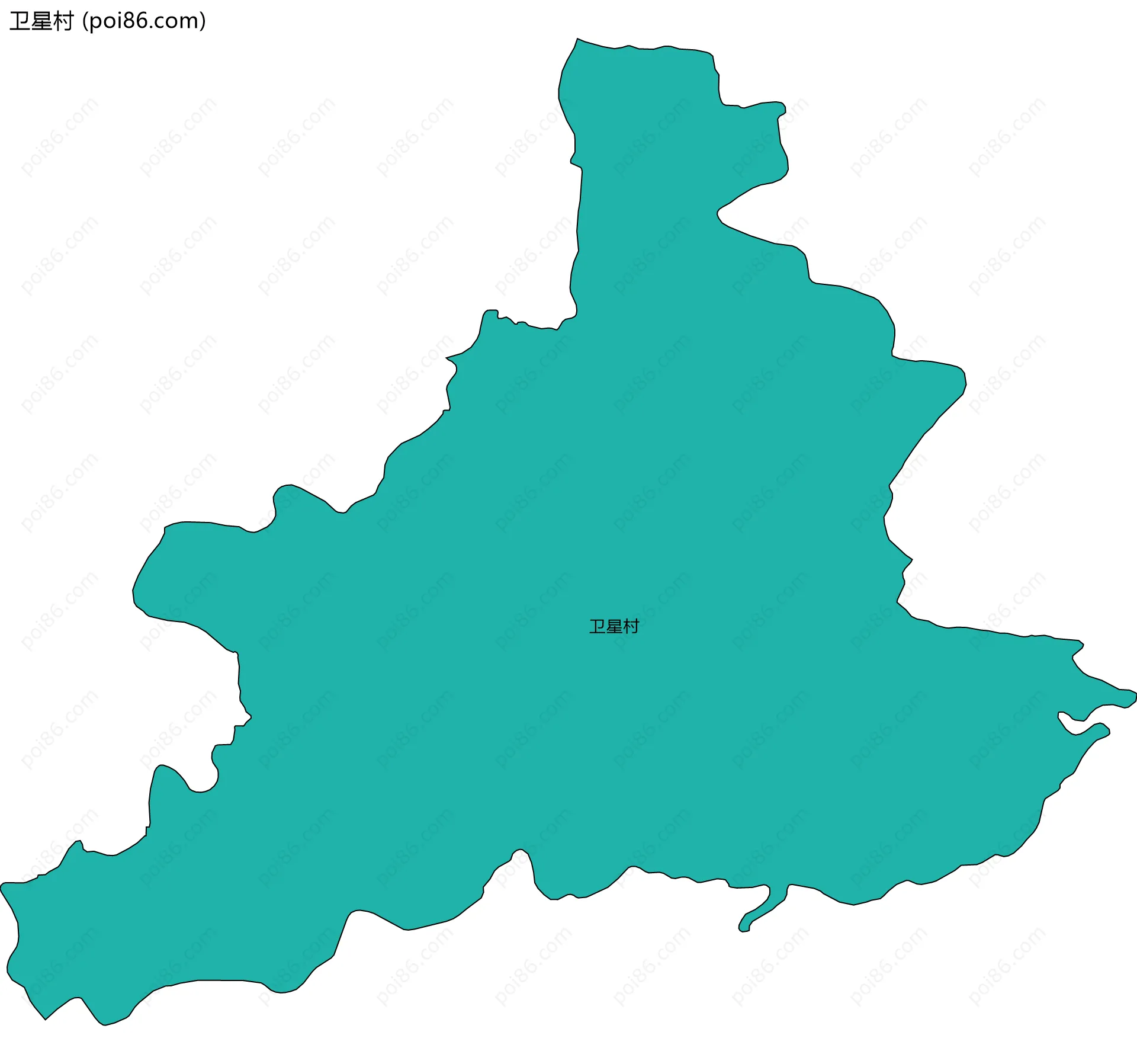 卫星村边界地图