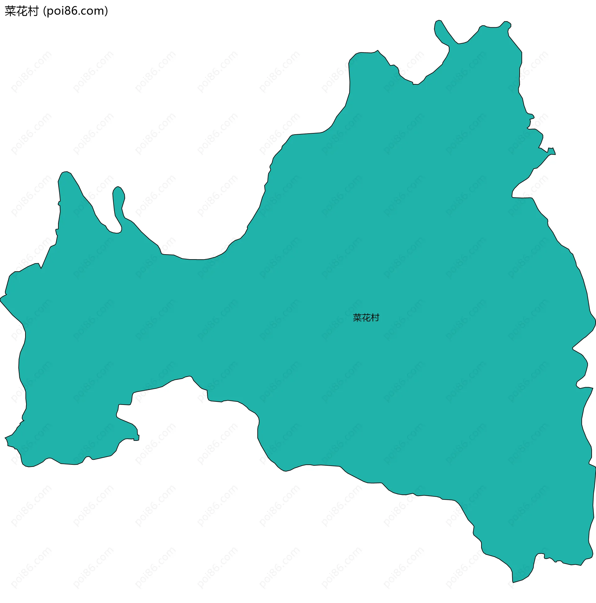 菜花村边界地图