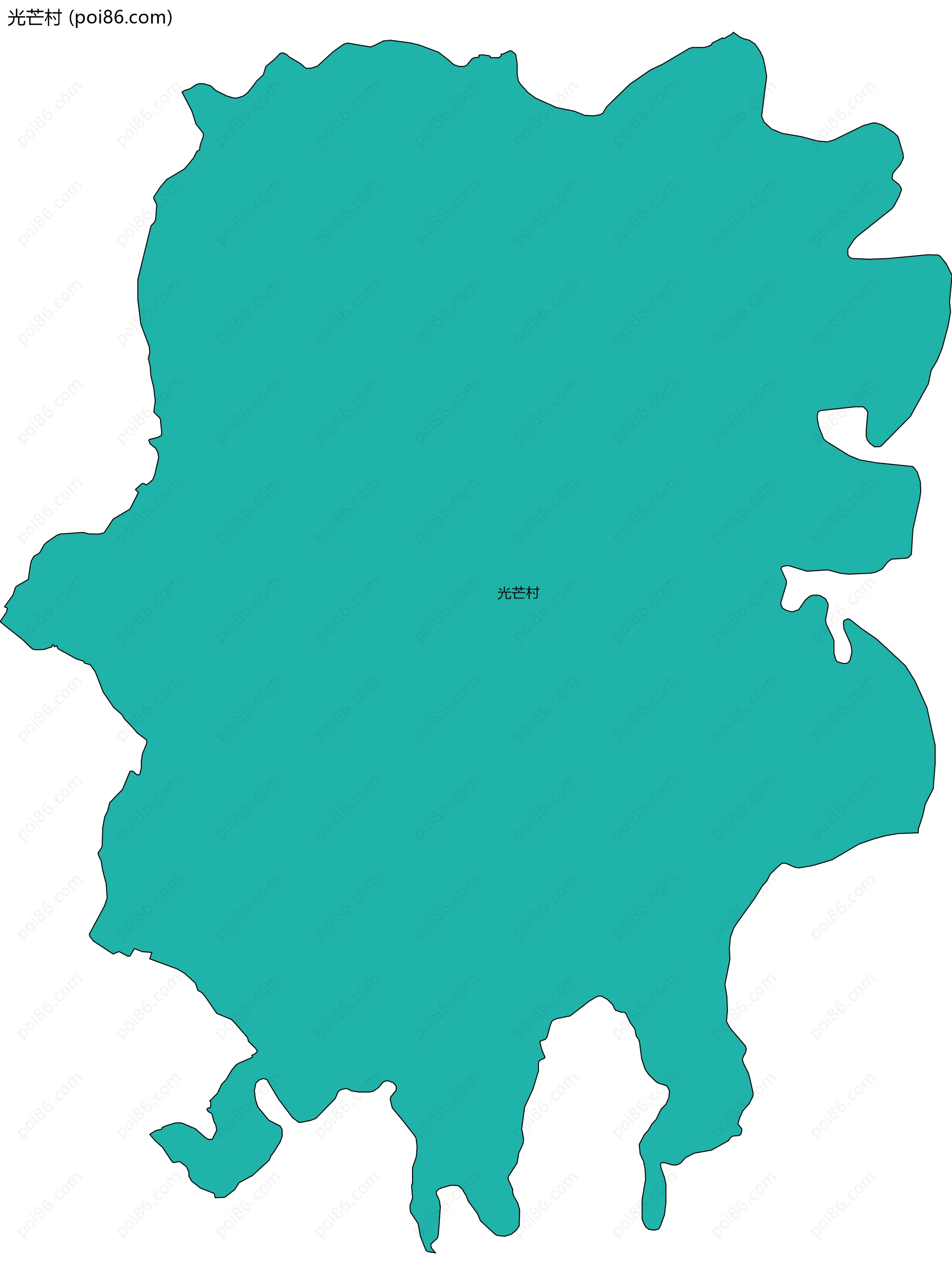 光芒村边界地图