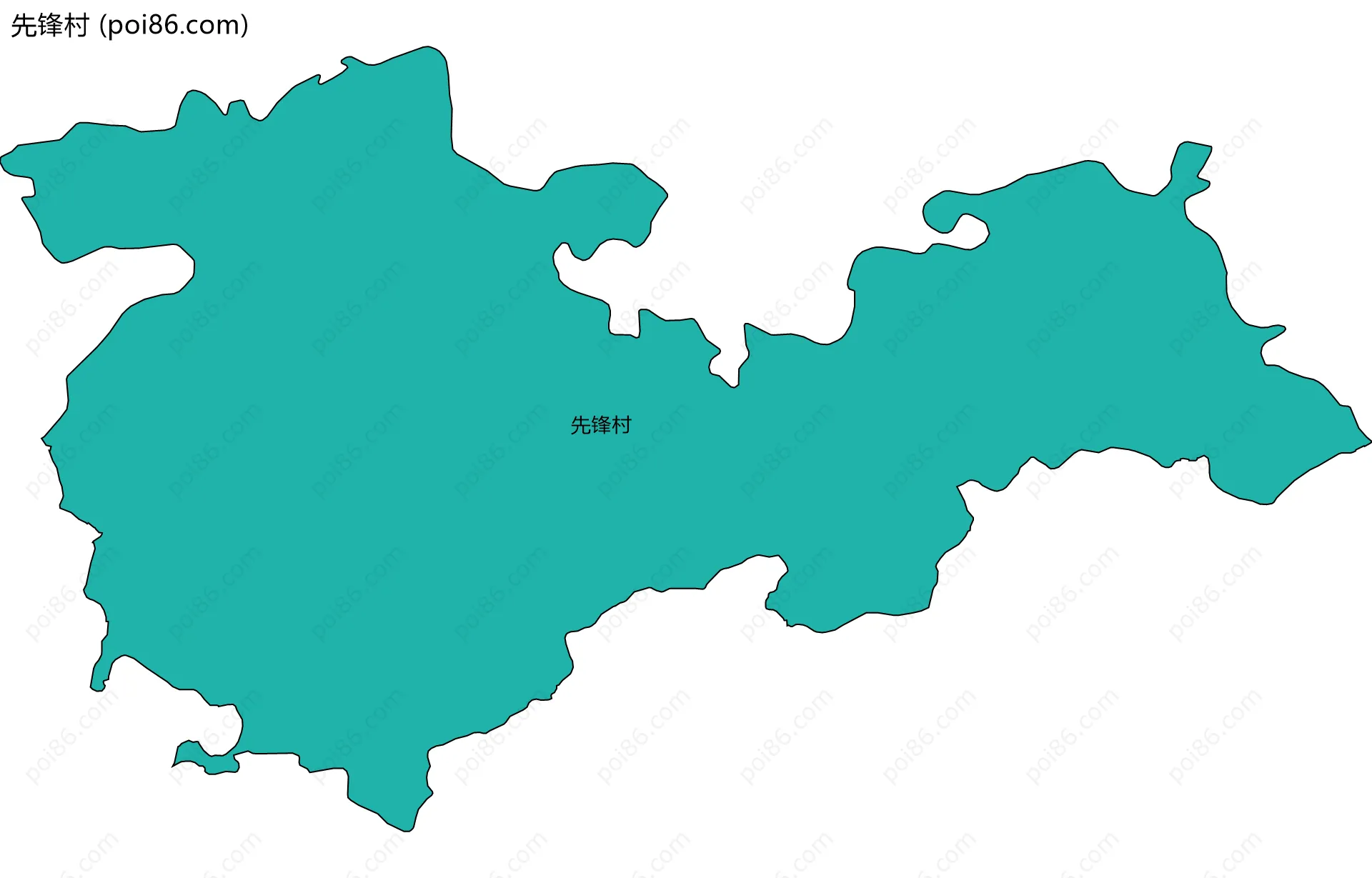 先锋村边界地图