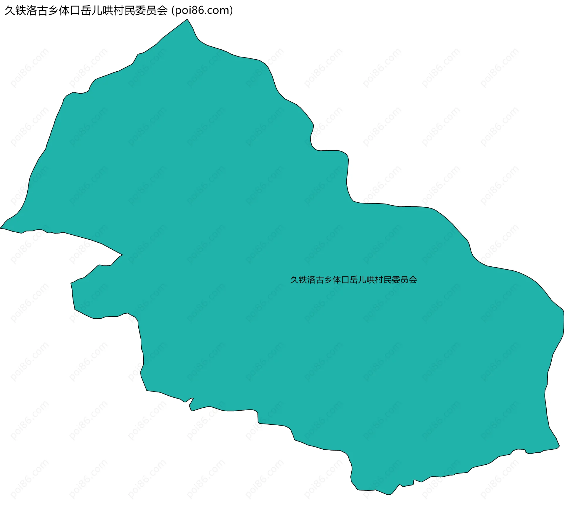 久铁洛古乡体口岳儿哄村民委员会边界地图