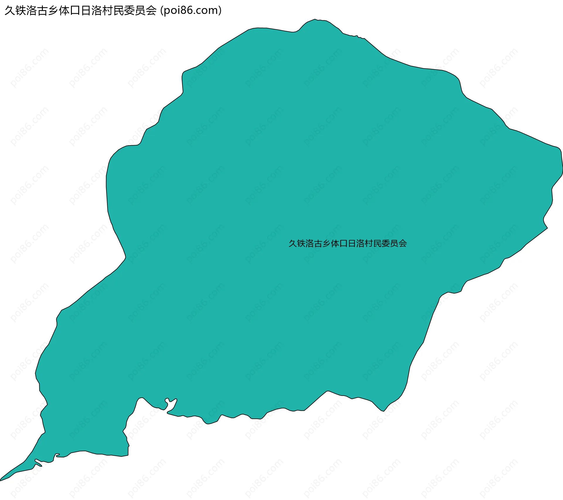 久铁洛古乡体口日洛村民委员会边界地图