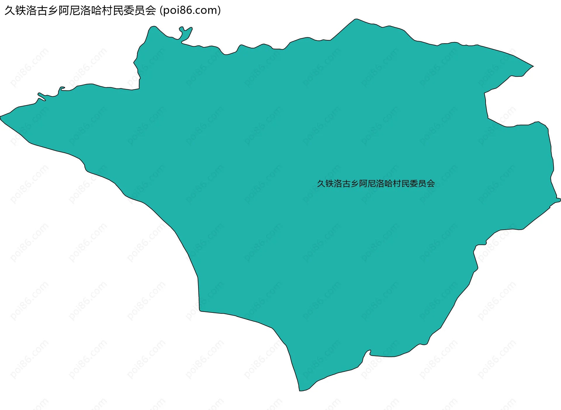 久铁洛古乡阿尼洛哈村民委员会边界地图