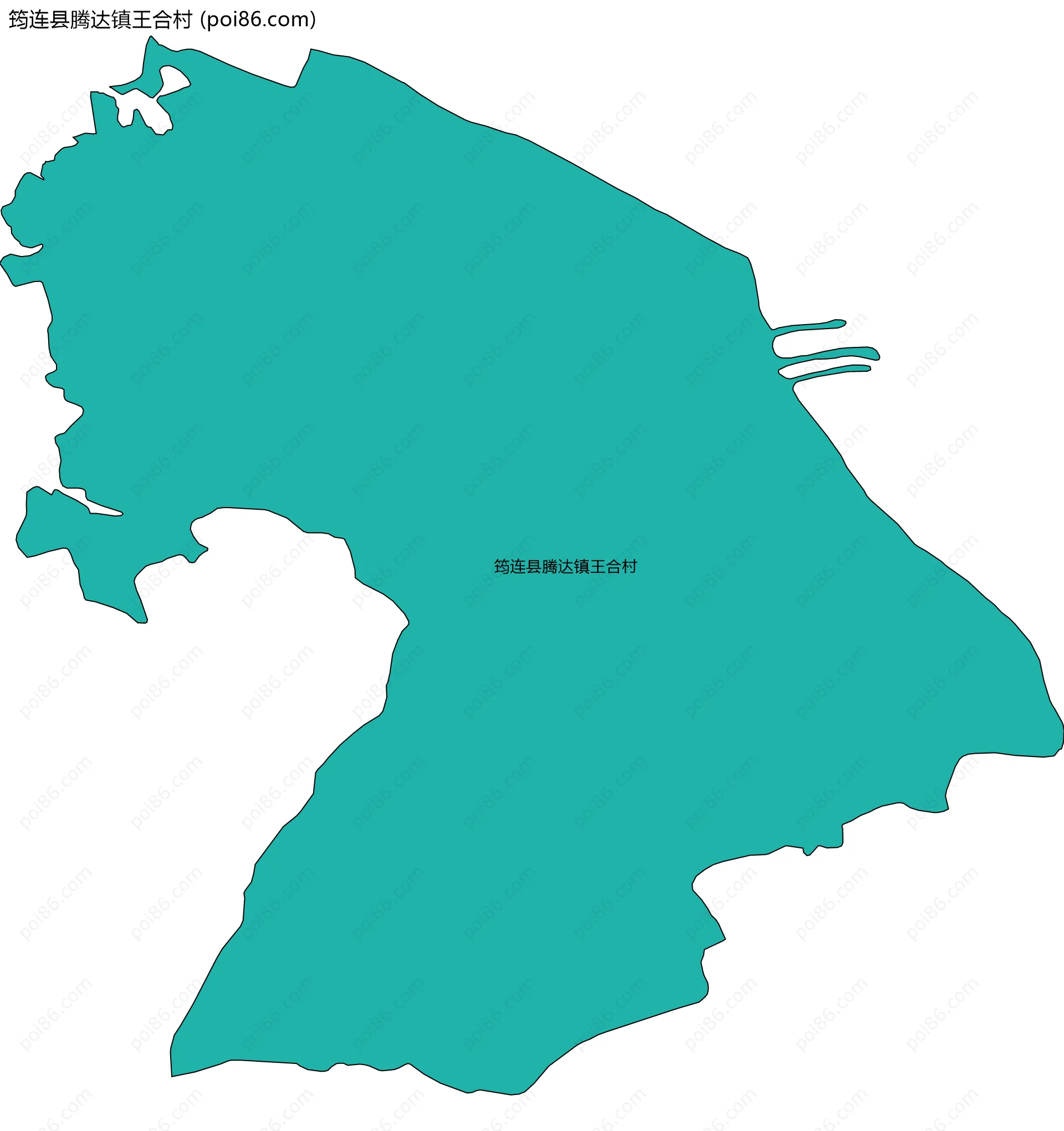 筠连县腾达镇王合村边界地图