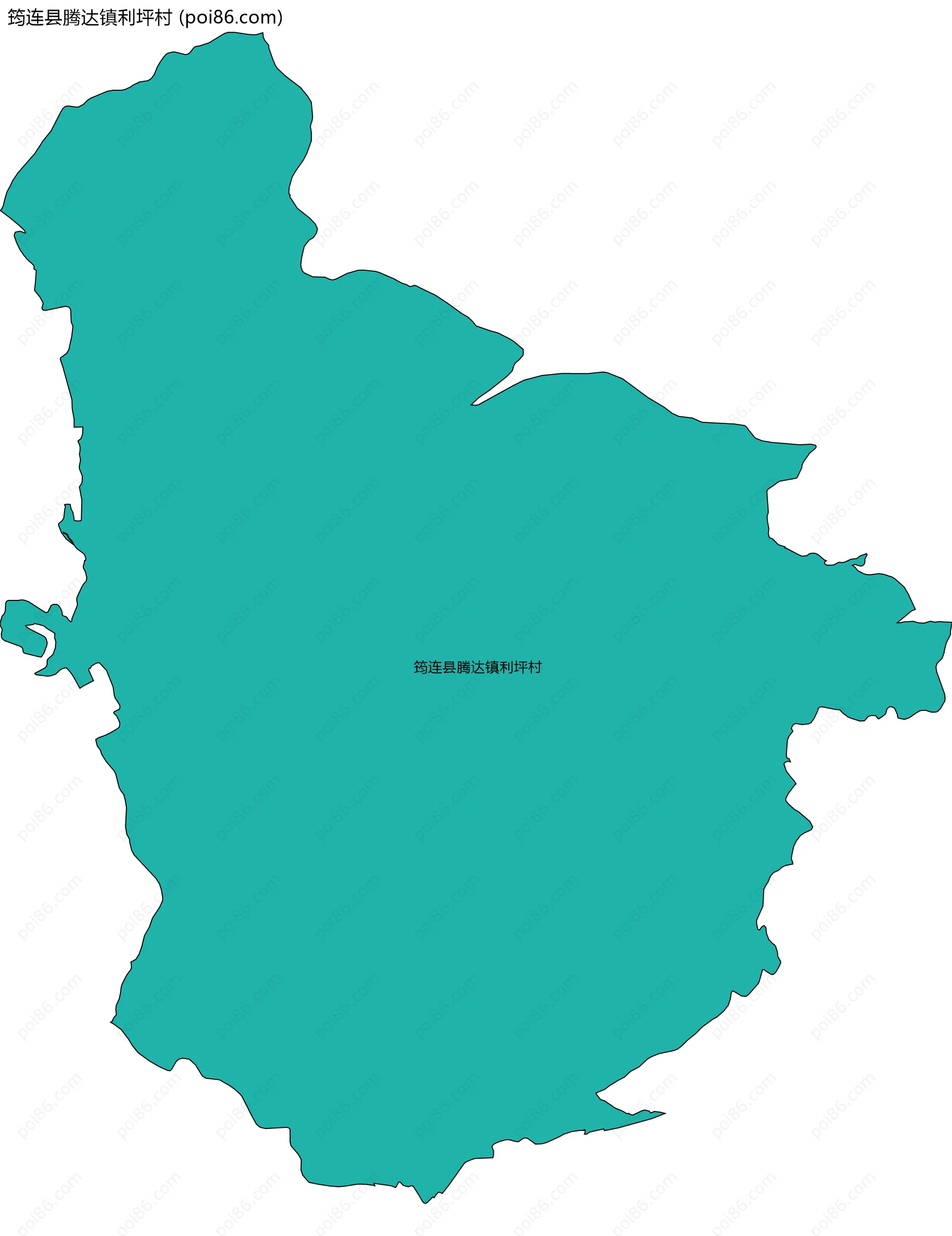 筠连县腾达镇利坪村边界地图