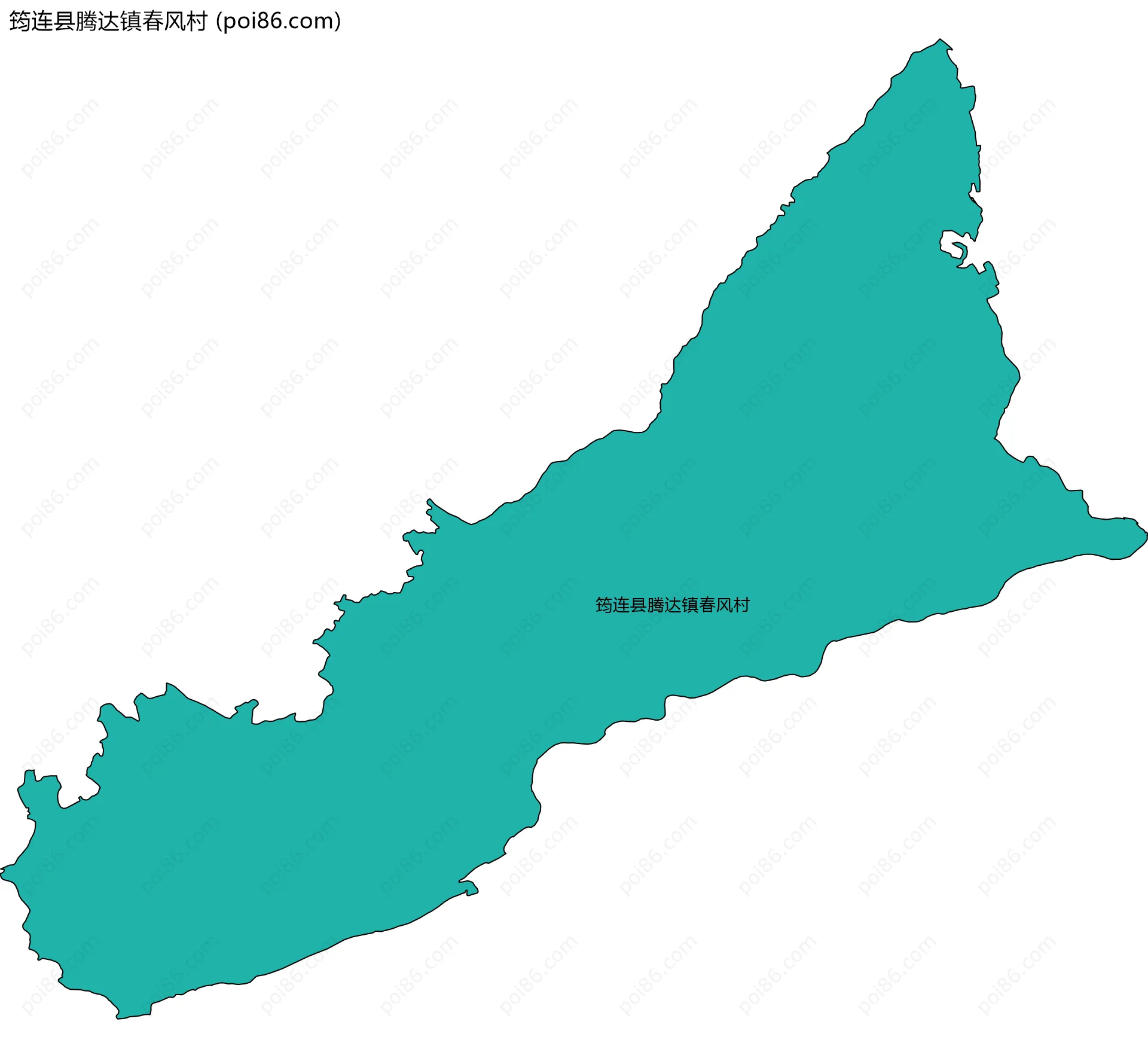 筠连县腾达镇春风村边界地图
