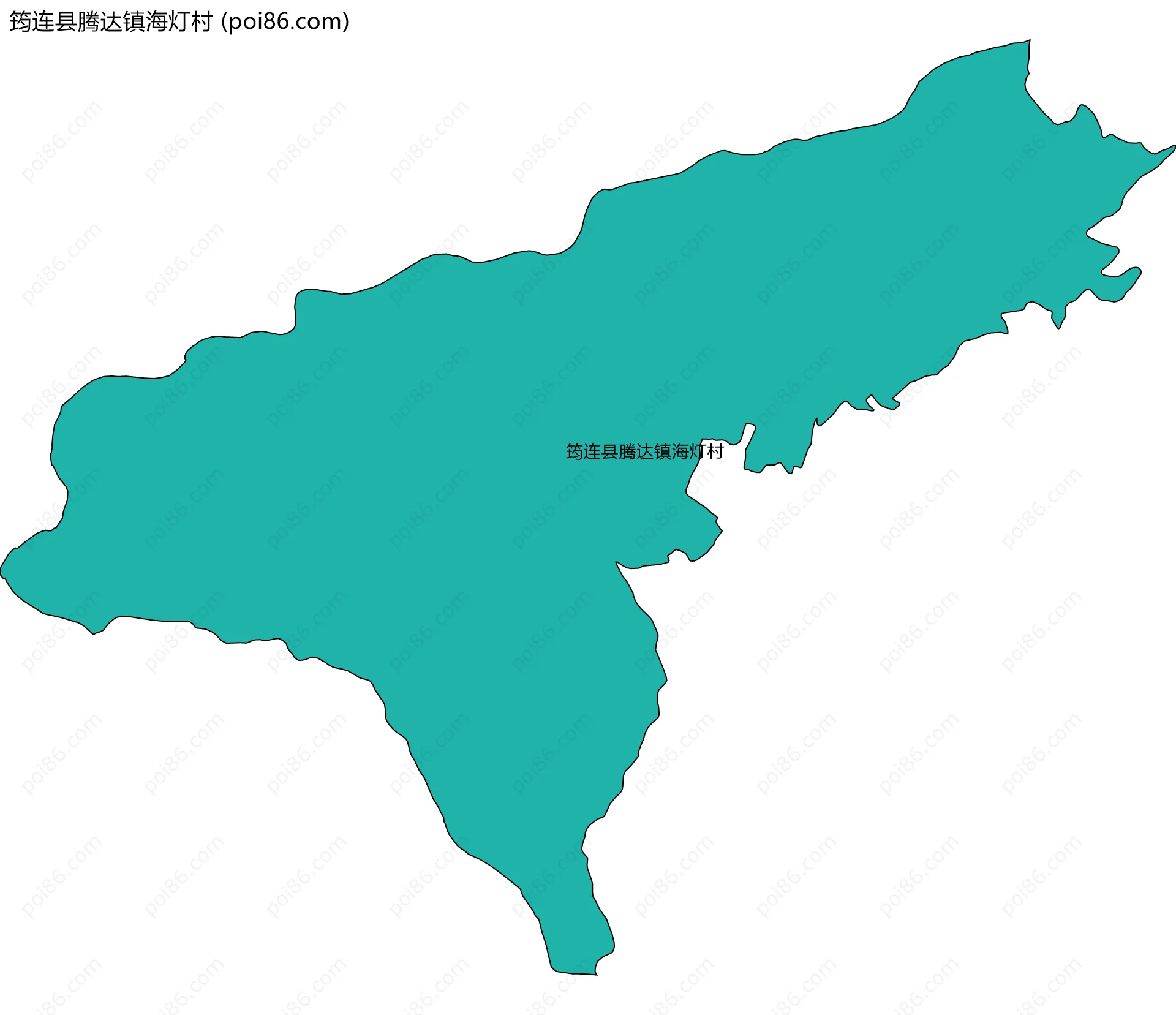 筠连县腾达镇海灯村边界地图