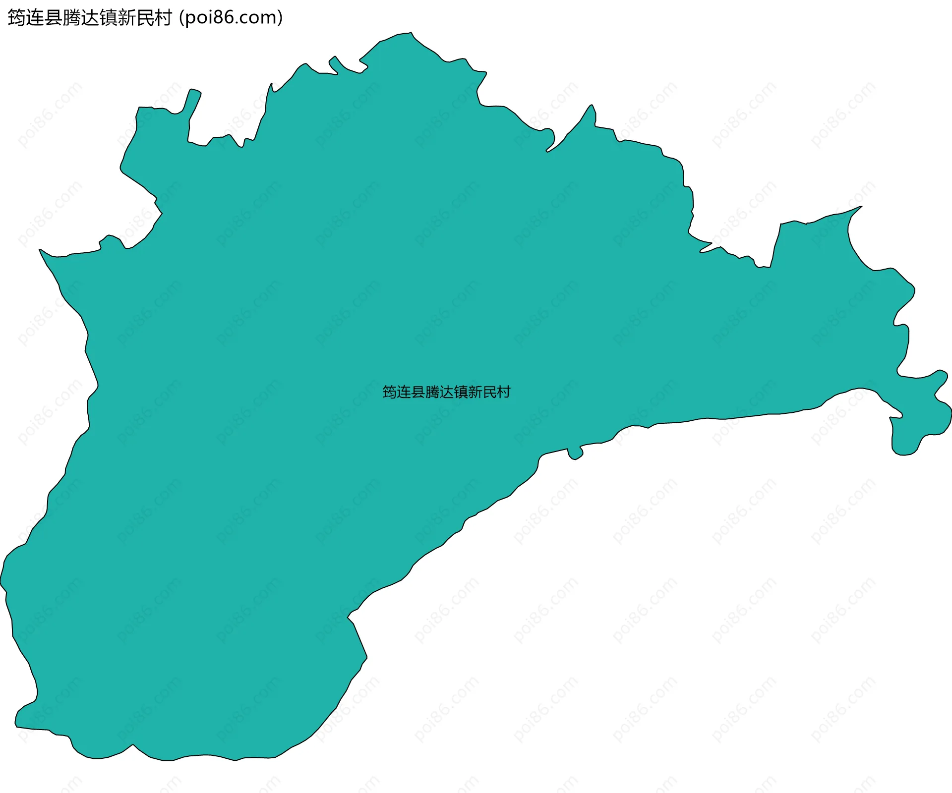 筠连县腾达镇新民村边界地图