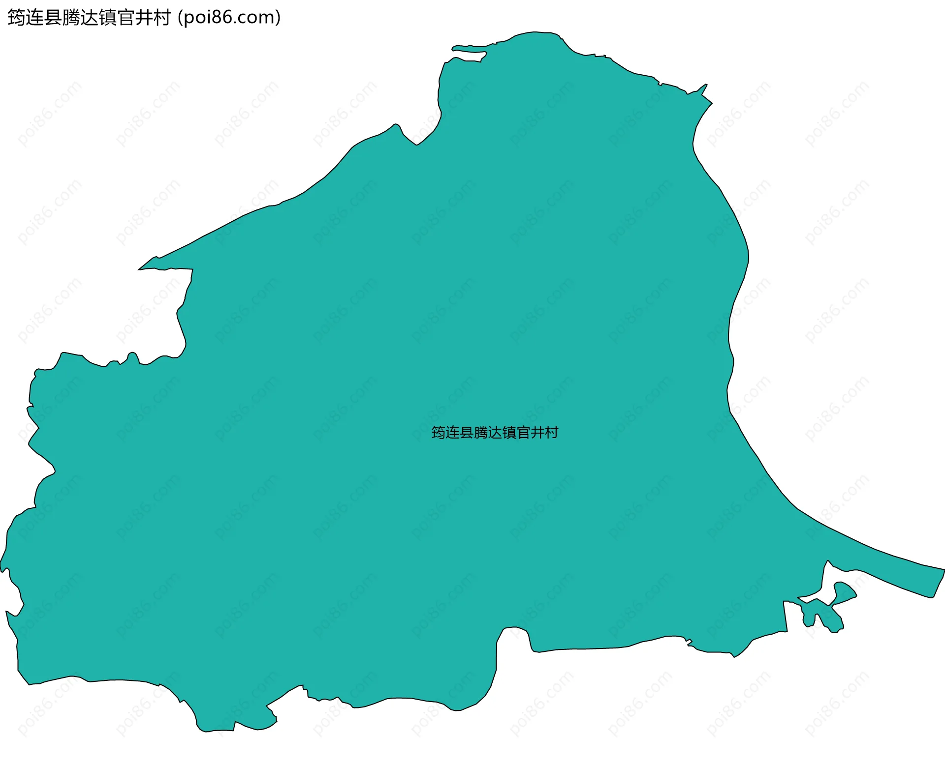 筠连县腾达镇官井村边界地图