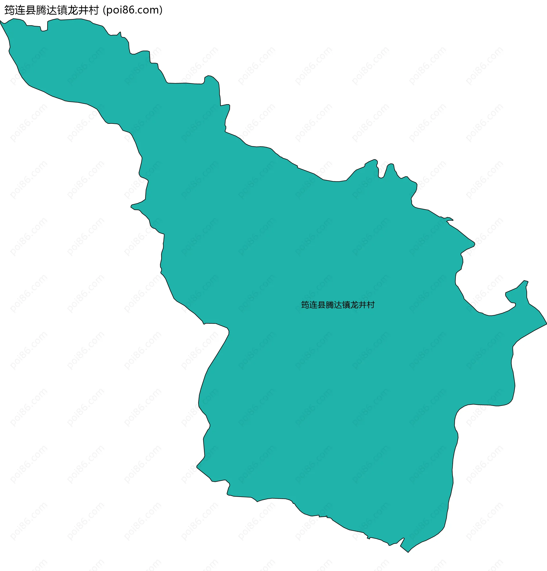 筠连县腾达镇龙井村边界地图