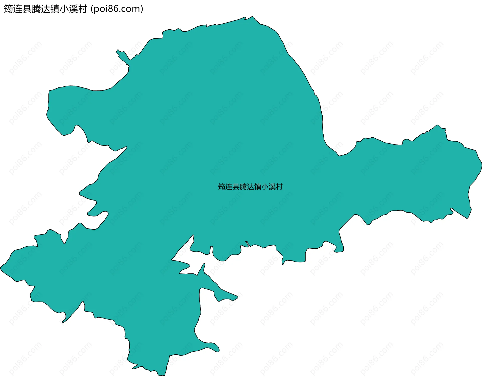 筠连县腾达镇小溪村边界地图