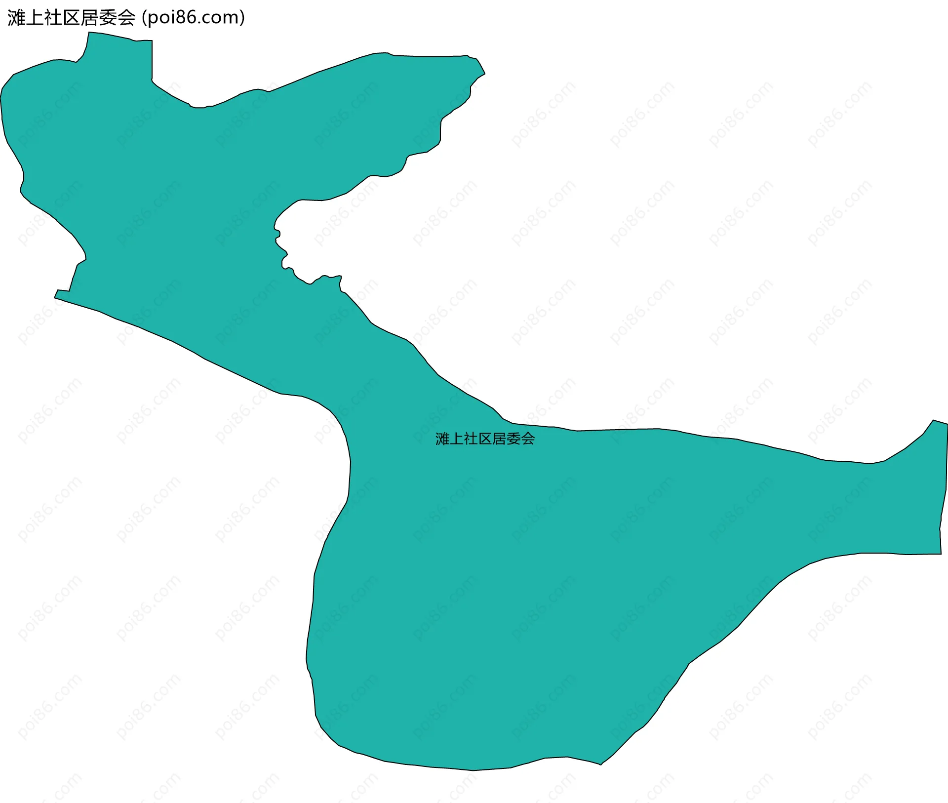 滩上社区居委会边界地图