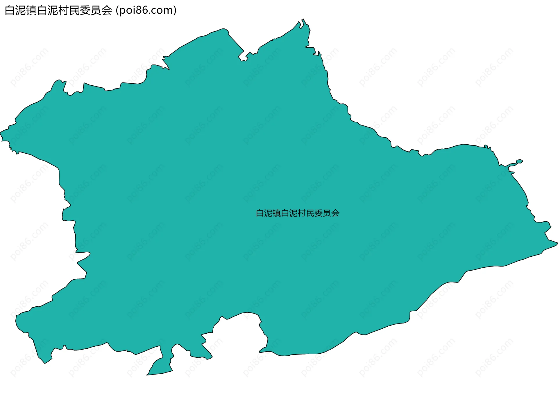 白泥镇白泥村民委员会边界地图