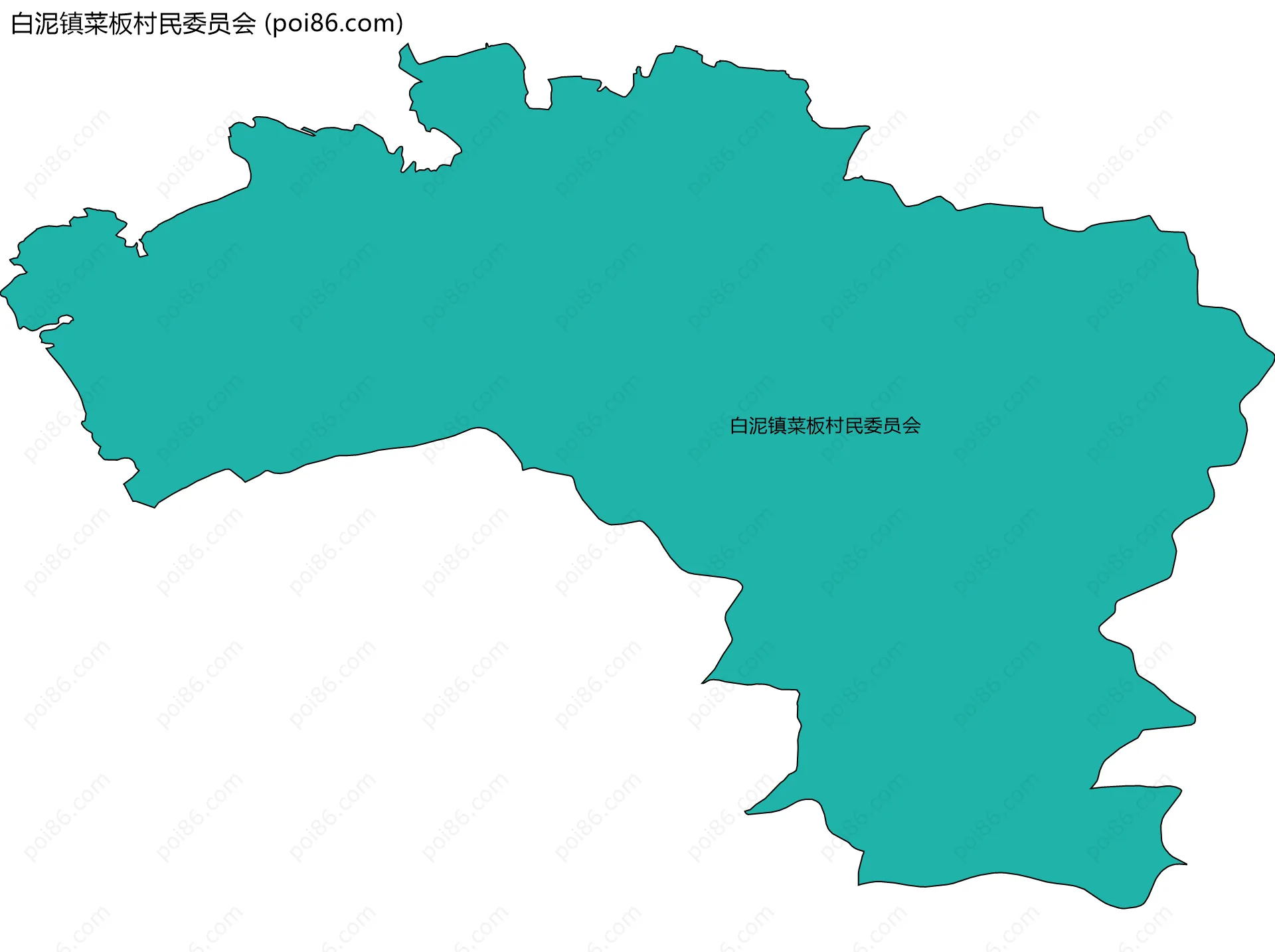 白泥镇菜板村民委员会边界地图