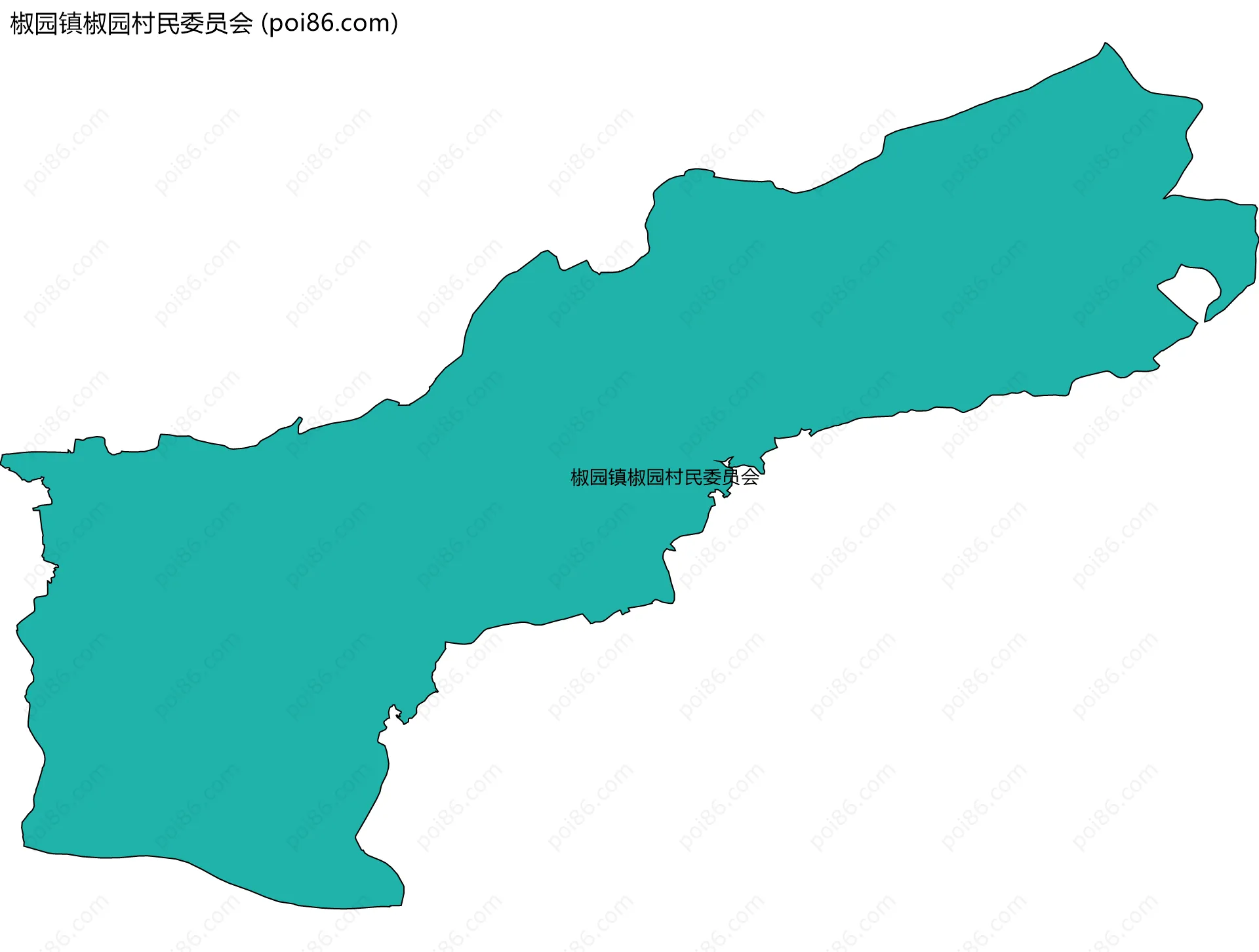 椒园镇椒园村民委员会边界地图