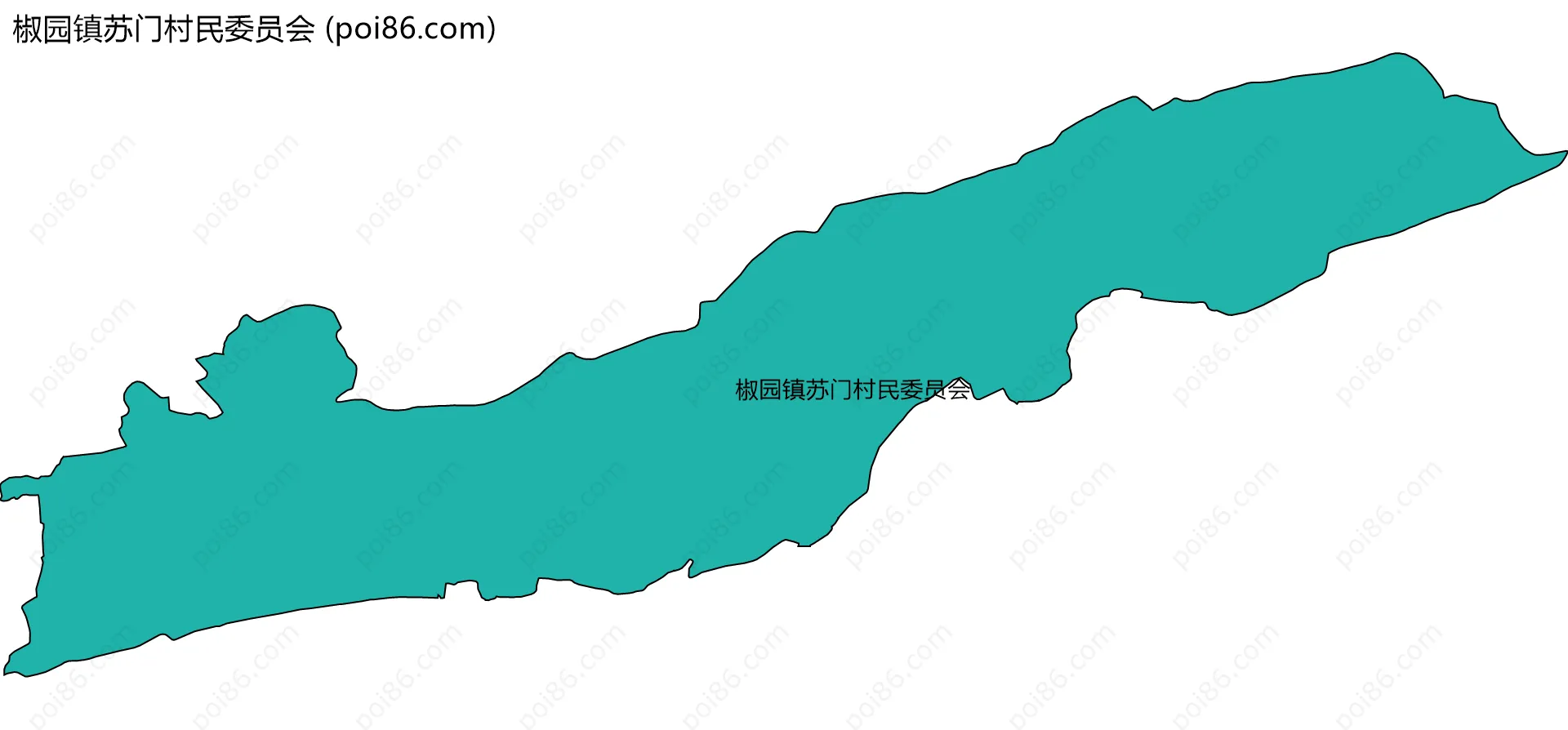 椒园镇苏门村民委员会边界地图
