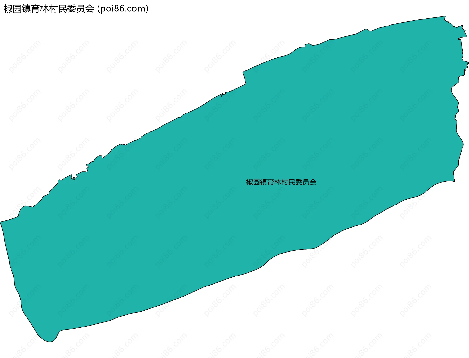 椒园镇育林村民委员会边界地图