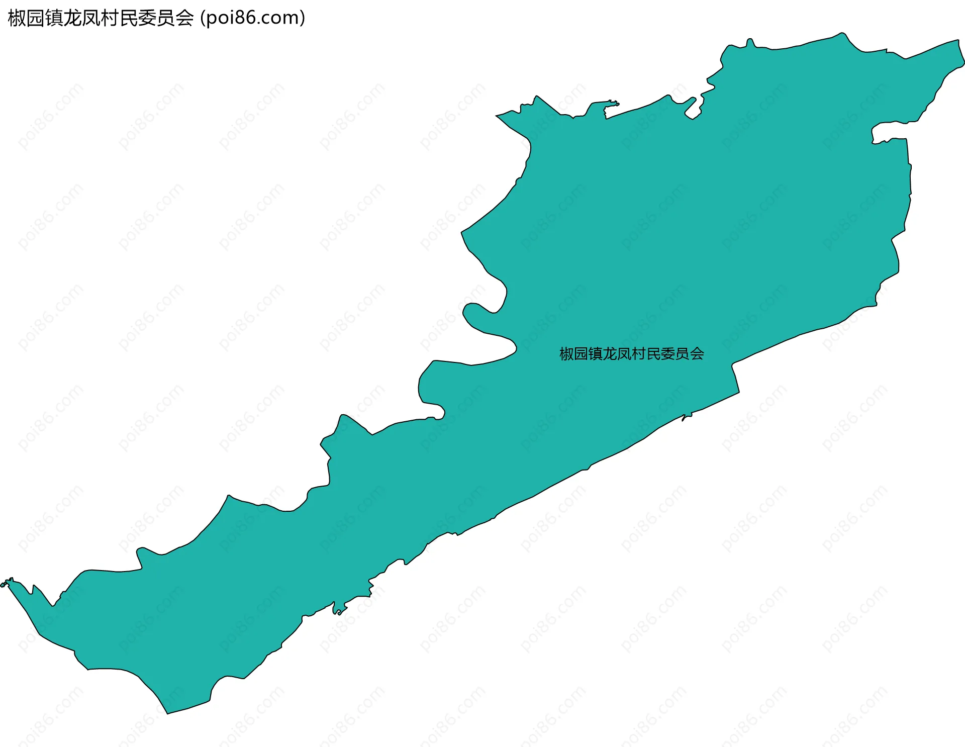 椒园镇龙凤村民委员会边界地图