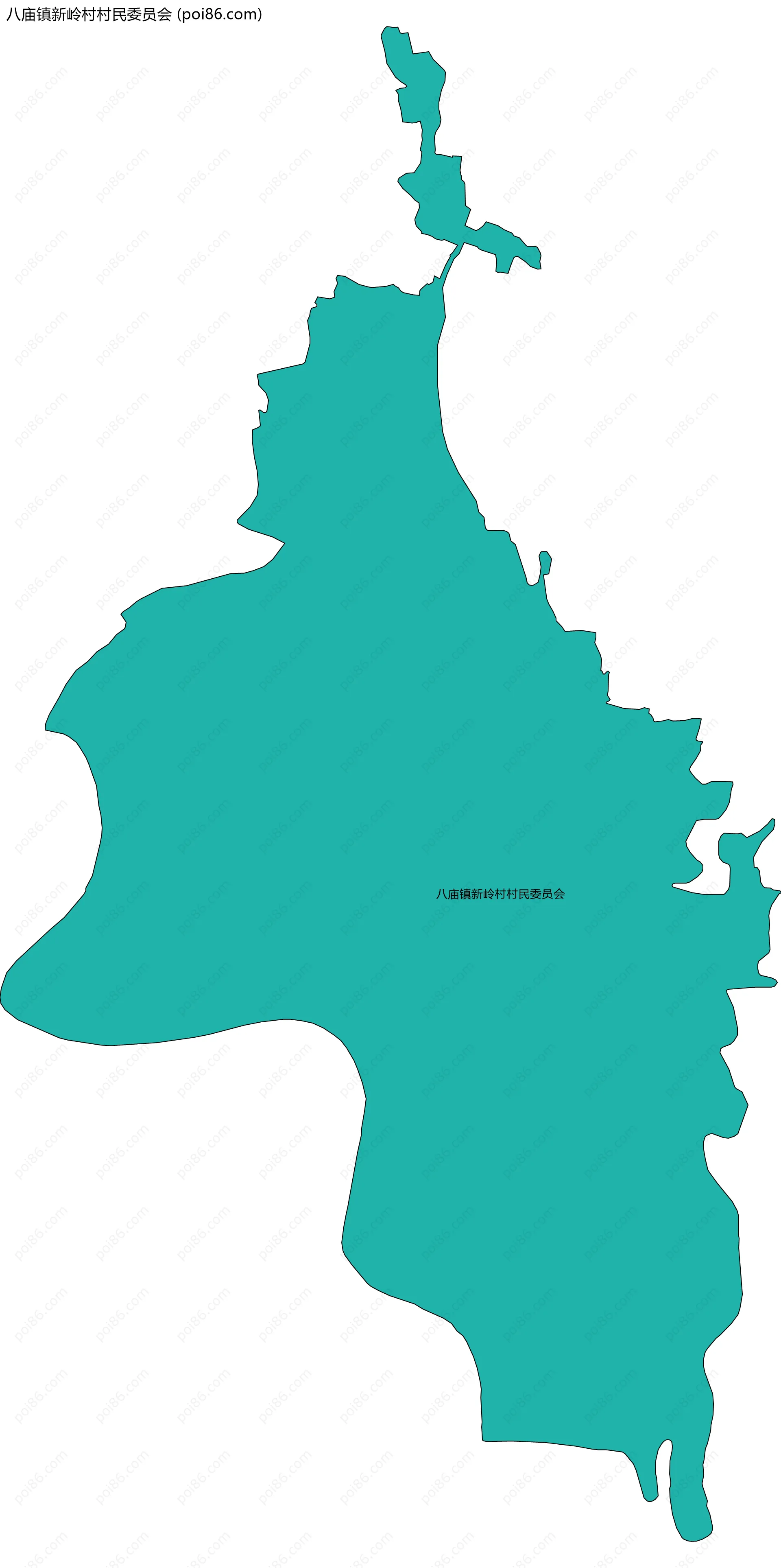 八庙镇新岭村村民委员会边界地图