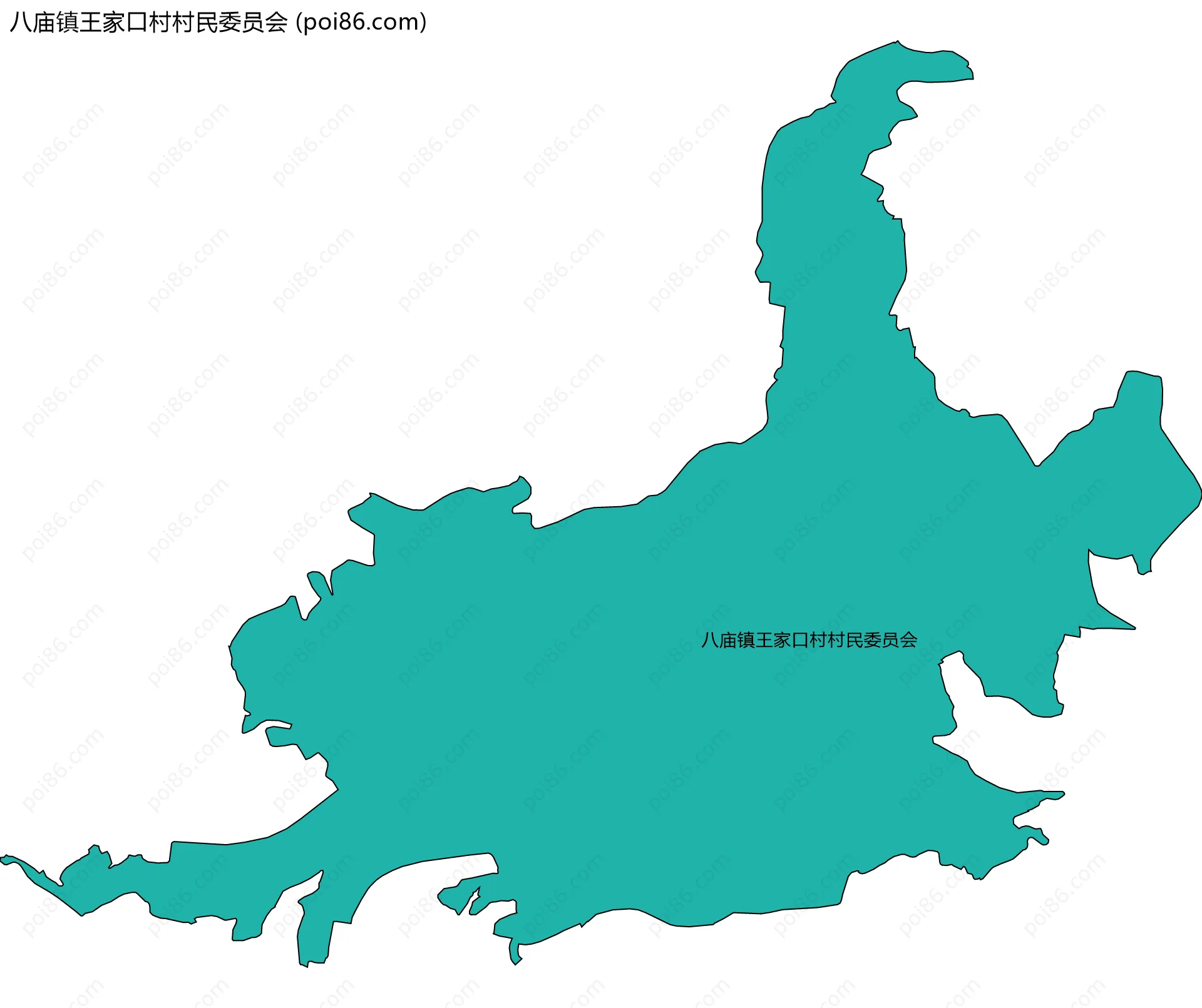 八庙镇王家口村村民委员会边界地图
