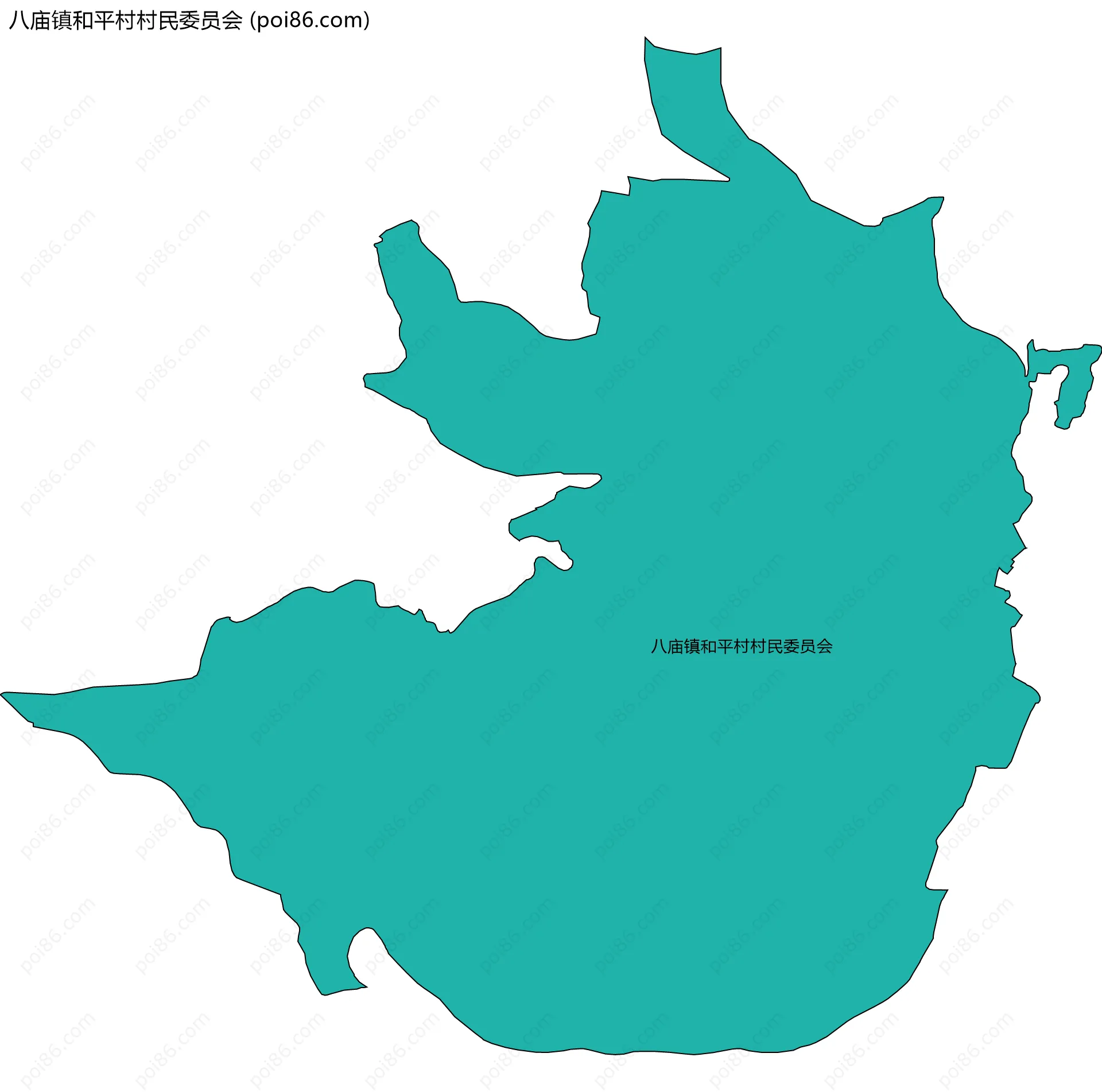 八庙镇和平村村民委员会边界地图