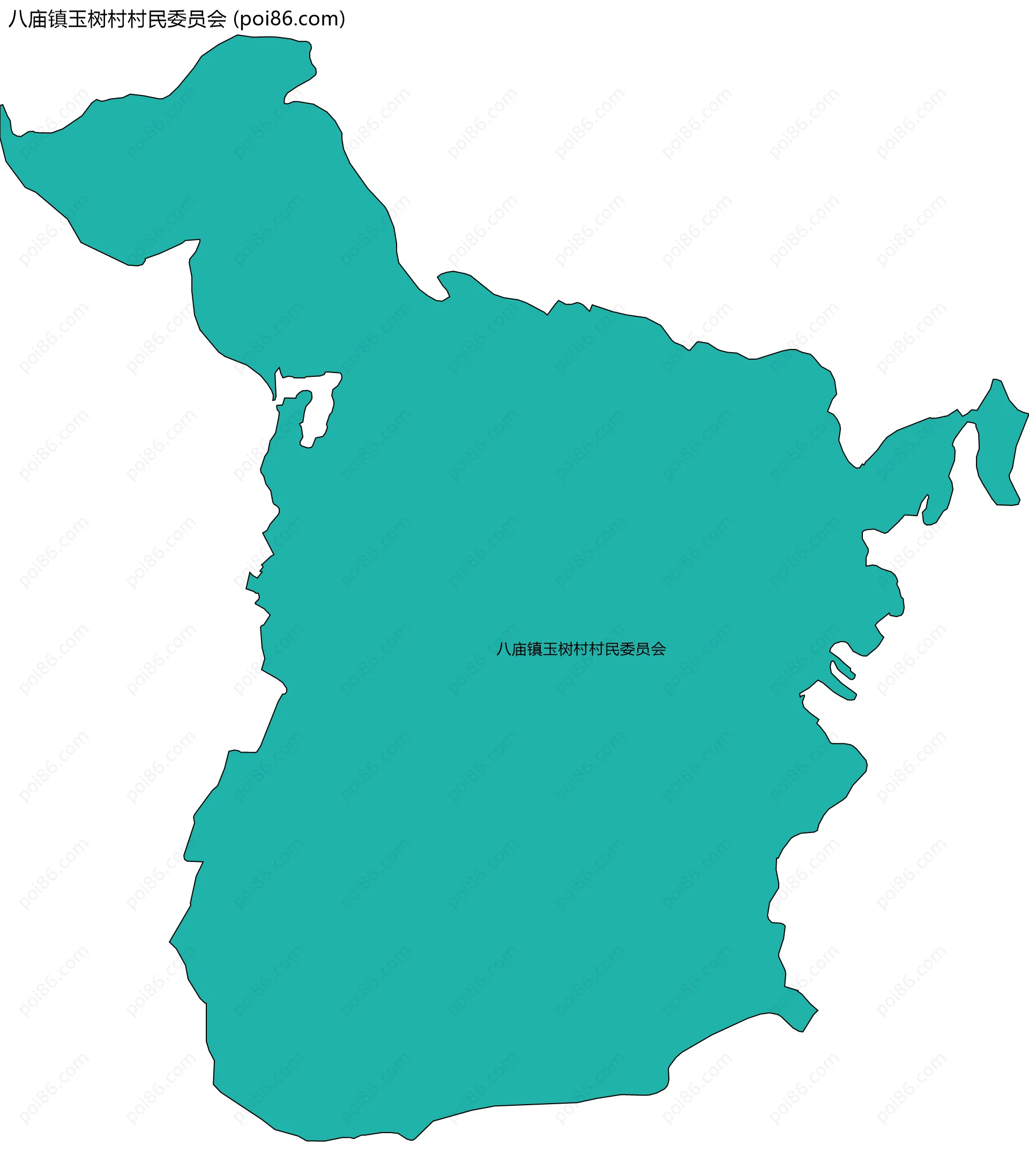 八庙镇玉树村村民委员会边界地图