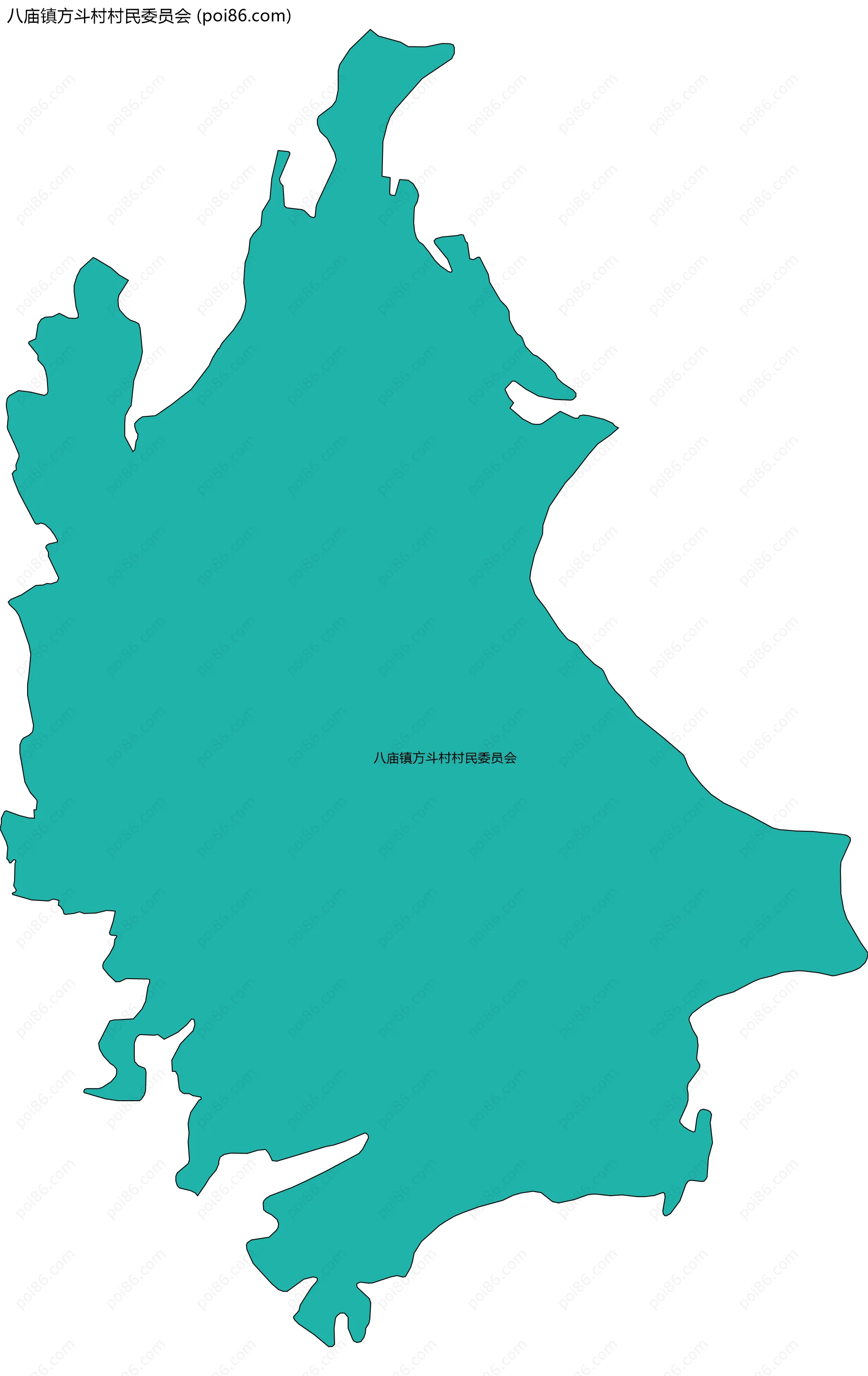 八庙镇方斗村村民委员会边界地图
