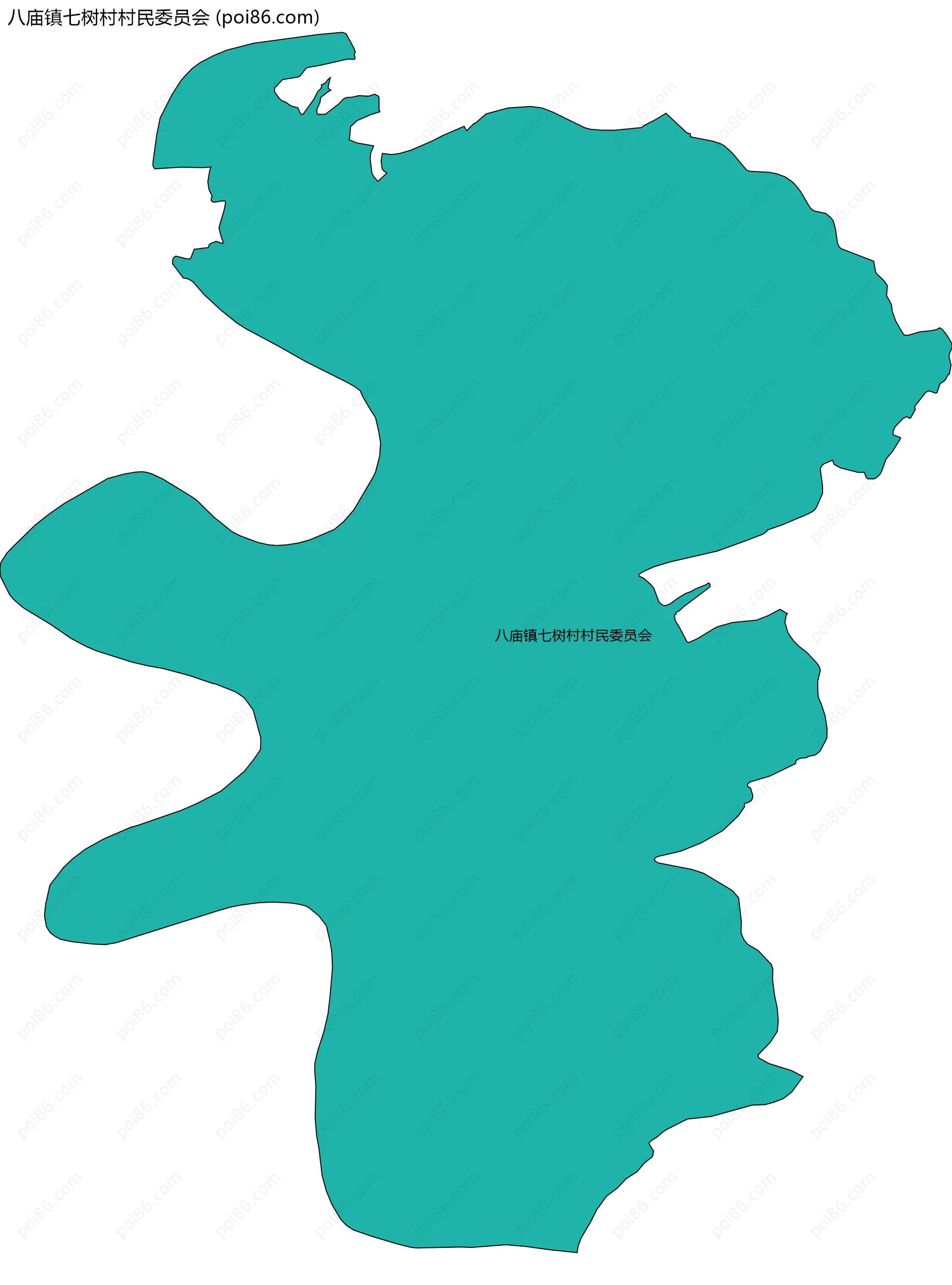 八庙镇七树村村民委员会边界地图